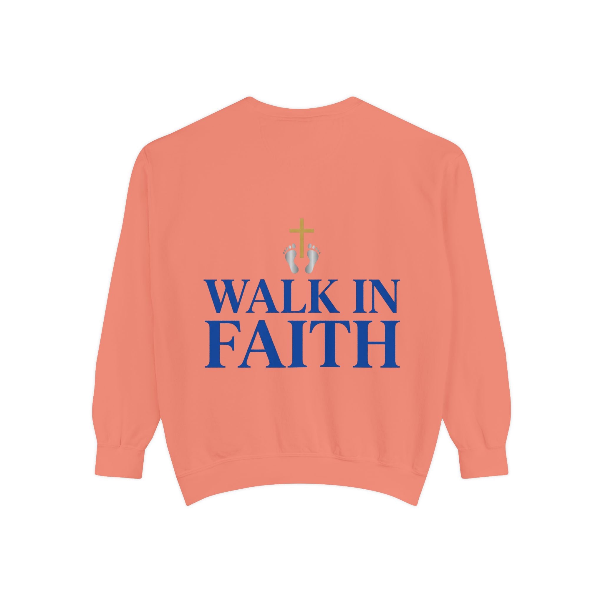 Walk in Faith Sweatshirt — Christian Cross Inspirational Crewneck