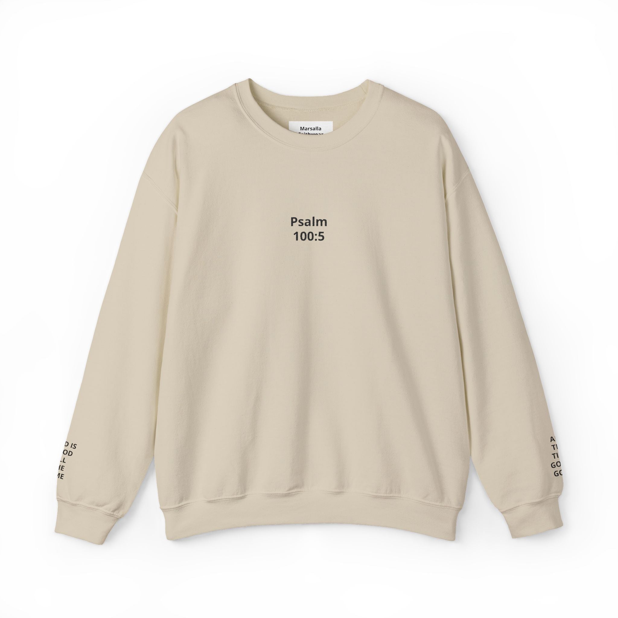 Psalm 100:5 Minimalist Crewneck Sweatshirt — Christian Scripture Sweatshirt