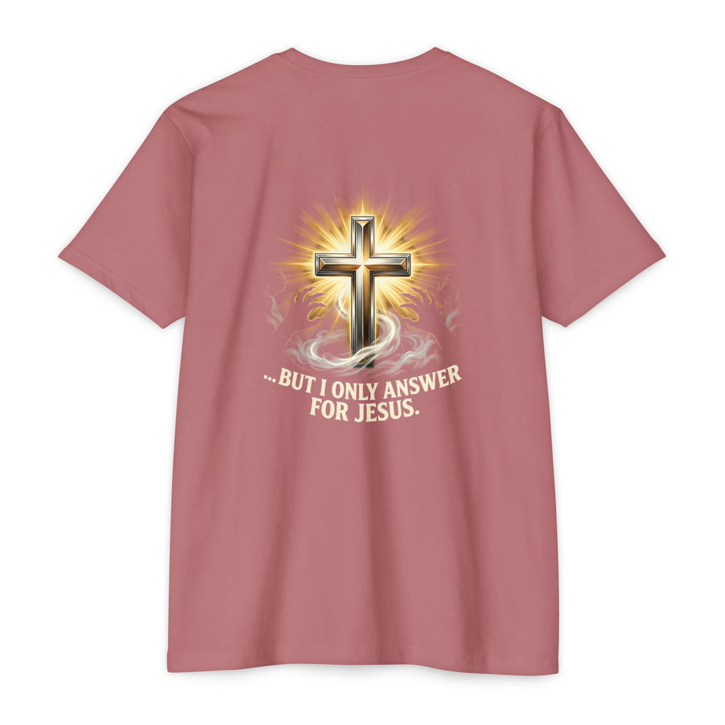 Christian Cross T-Shirt — "The Devil Can Knock All Day... But I Only Answer For Jesus"