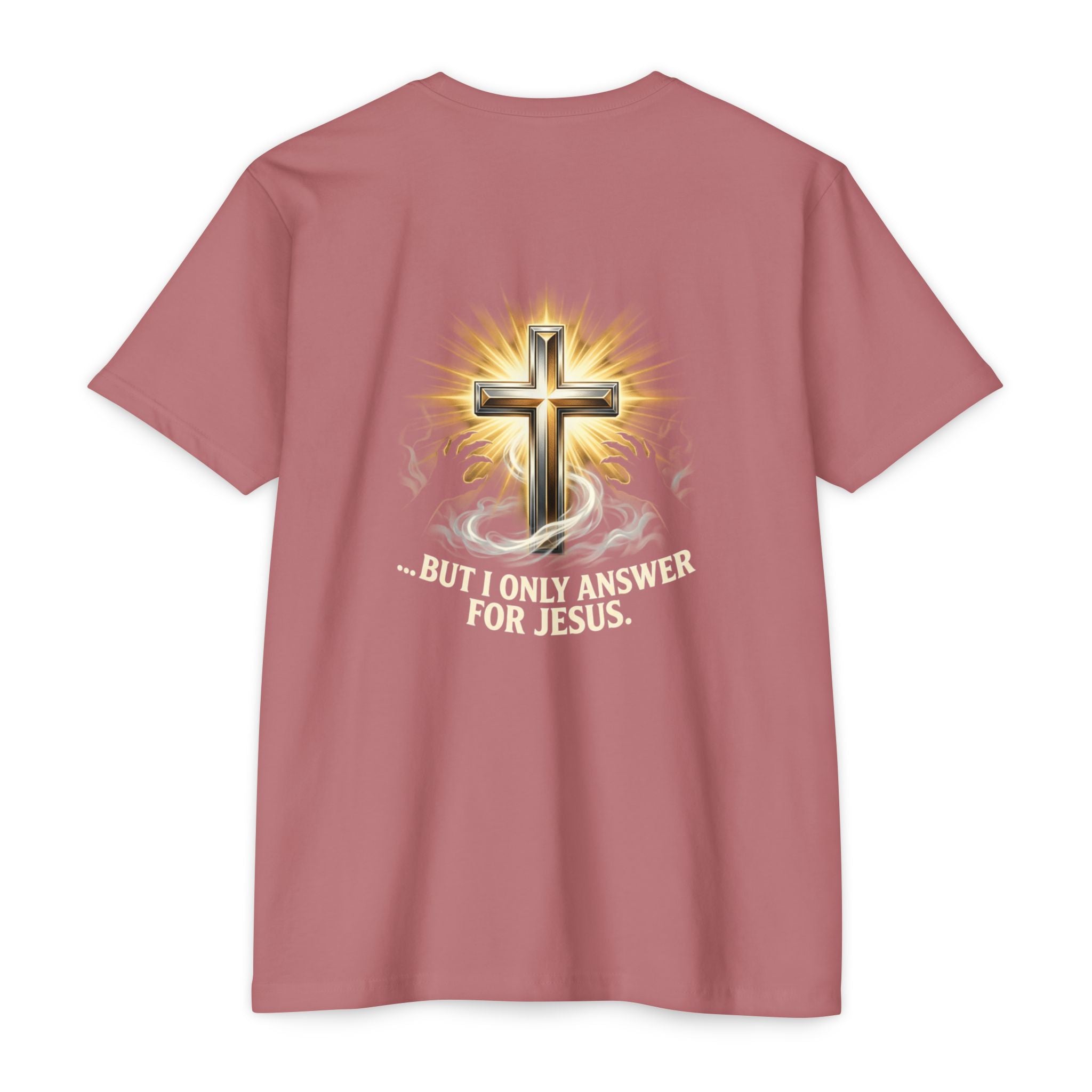 Christian Cross T-Shirt — "The Devil Can Knock All Day... But I Only Answer For Jesus"