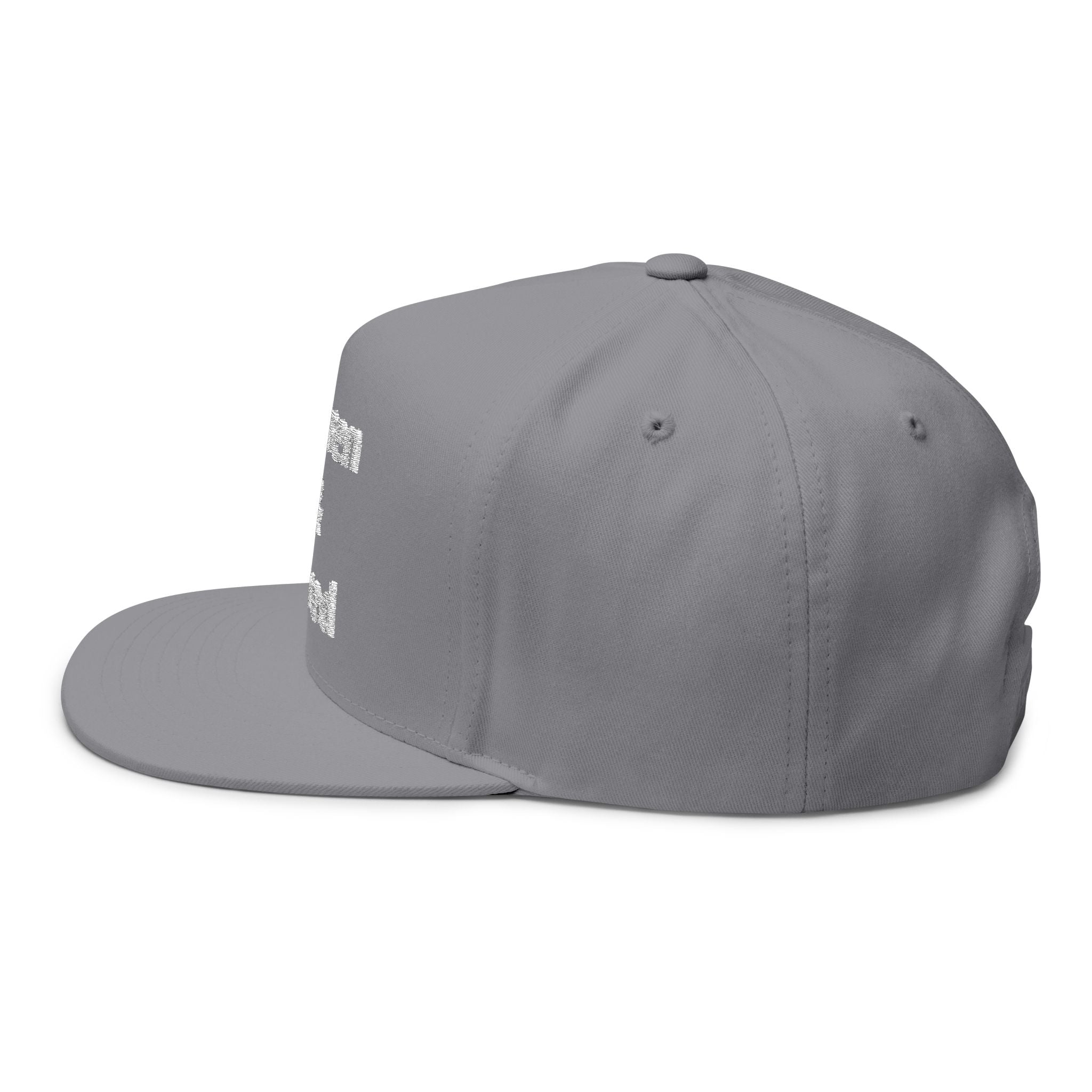 Chosen & Loved Embroidered Flat Bill Cap — White Snapback Hat
