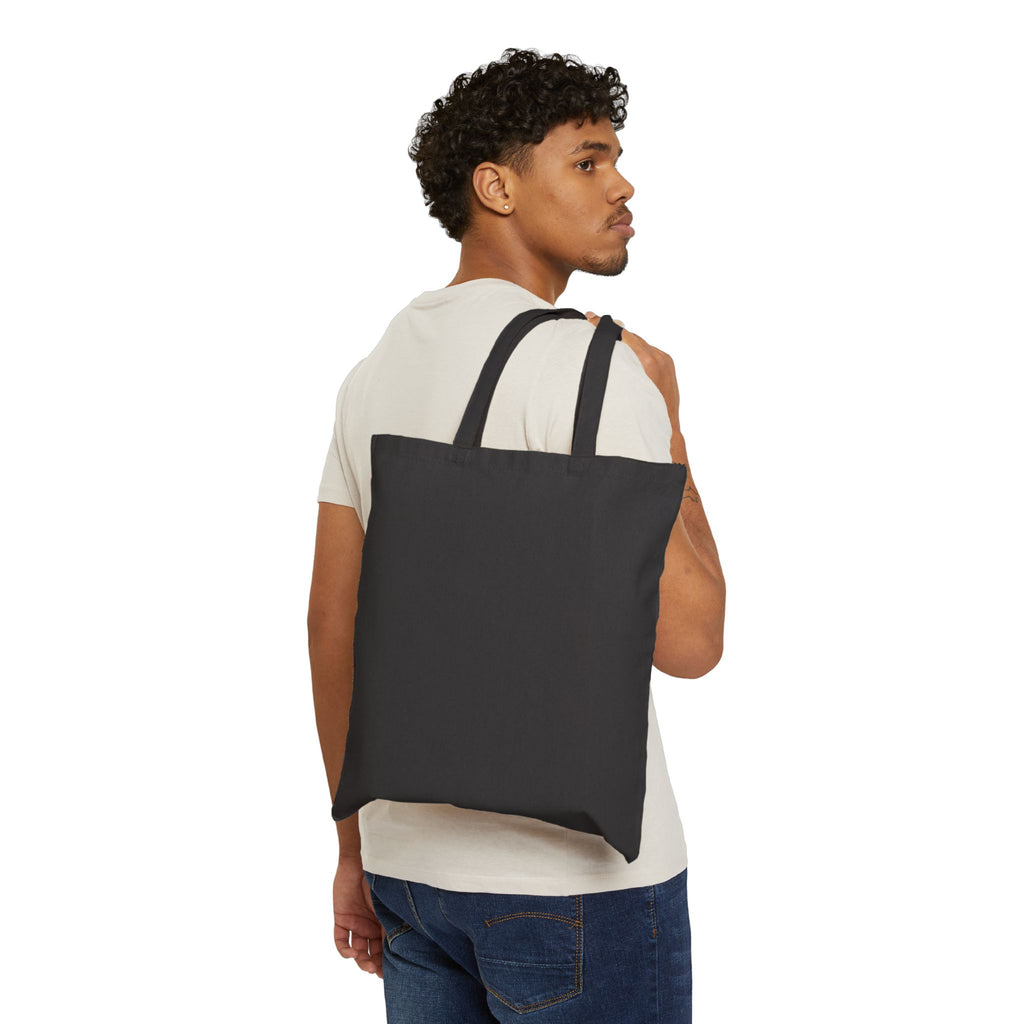 Canvas Tote Bag — Minimal Happy Camper Illustration, Eco-Friendly Grocery & Market Bag