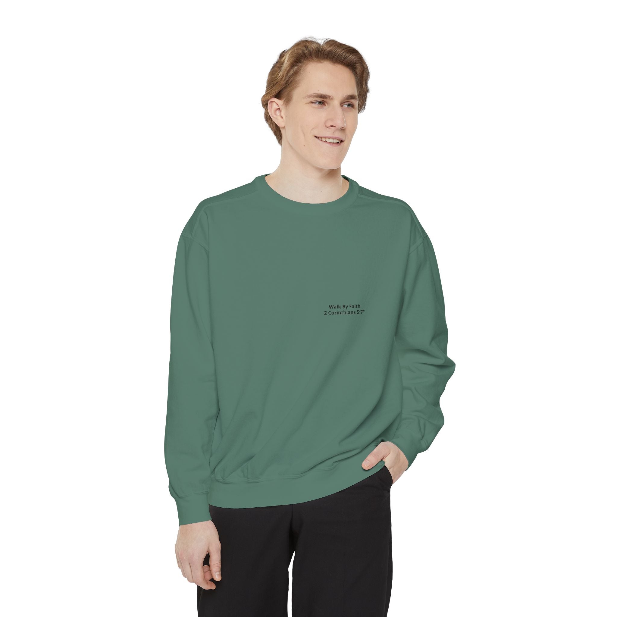 Walk in Faith Sweatshirt — Christian Cross Inspirational Crewneck