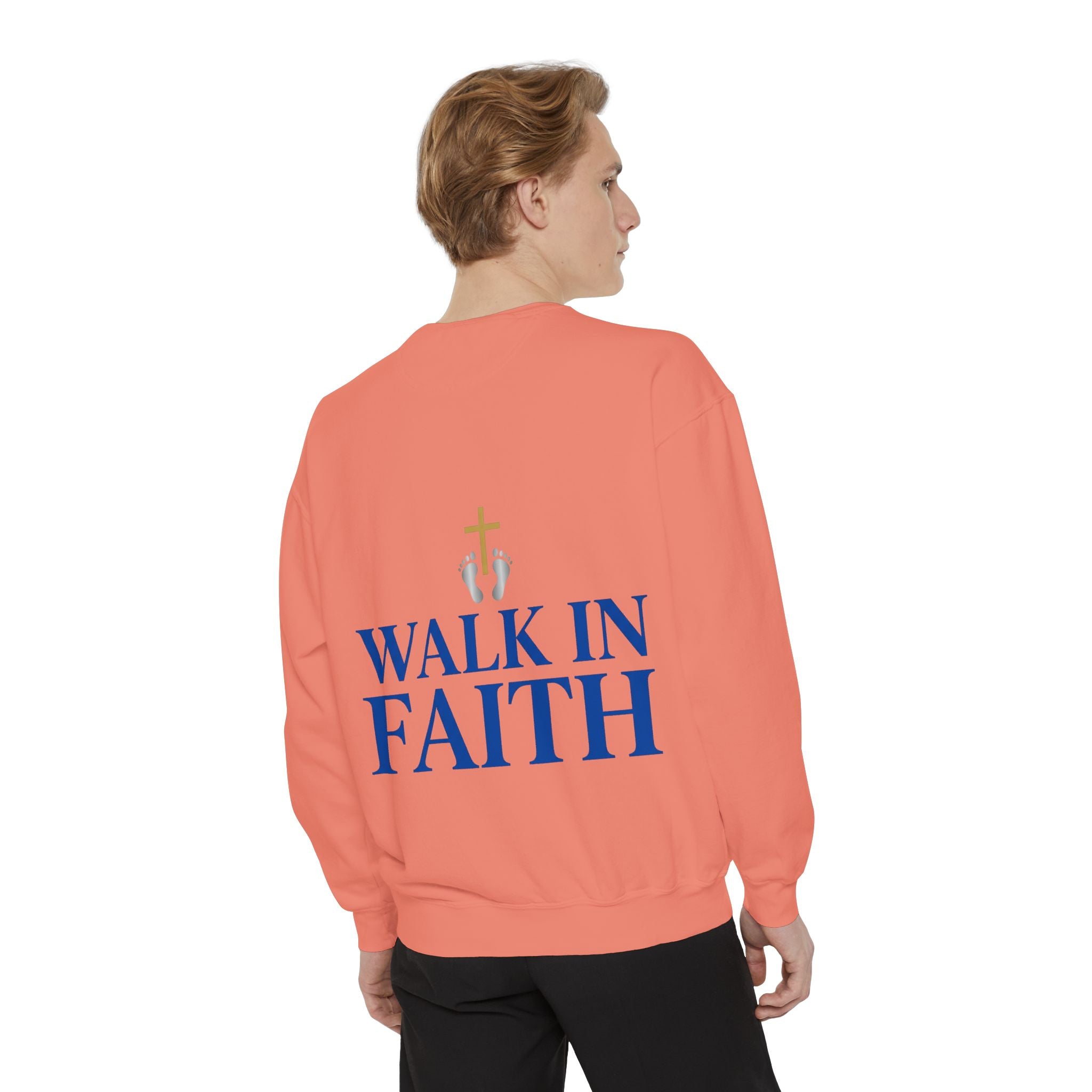 Walk in Faith Sweatshirt — Christian Cross Inspirational Crewneck