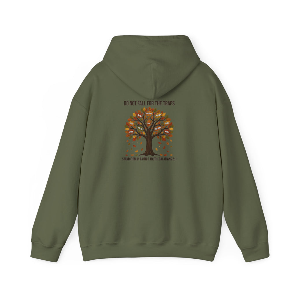 Autumn Oak Tree Hoodie — "Do Not Be Deceived" Fall Faith Sweatshirt