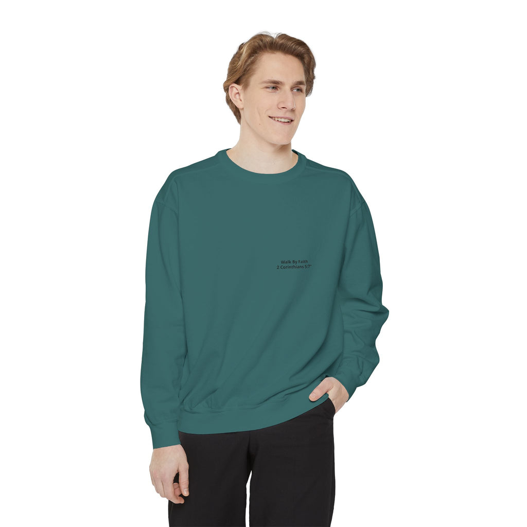Walk in Faith Sweatshirt — Christian Cross Inspirational Crewneck