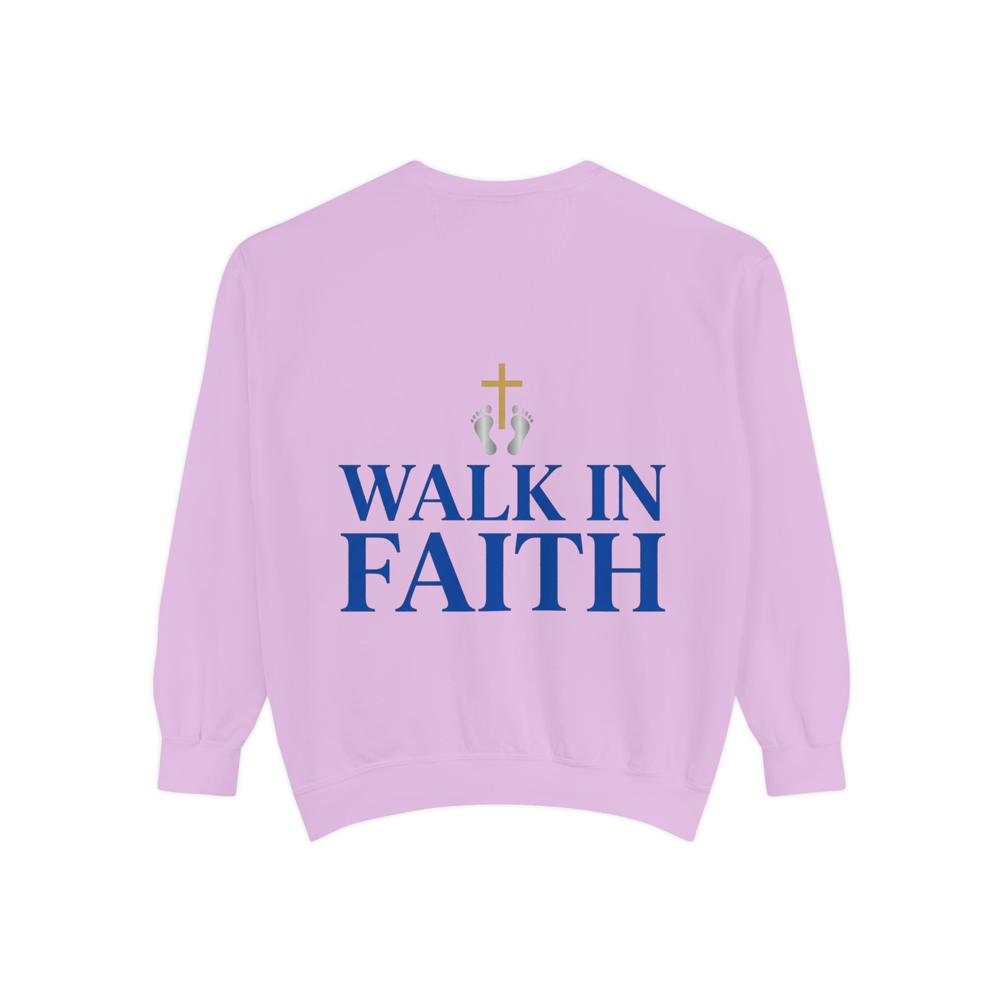 Walk in Faith Sweatshirt — Christian Cross Inspirational Crewneck