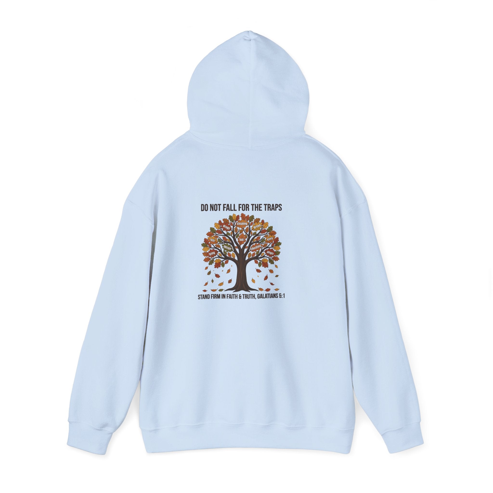 Autumn Oak Tree Hoodie — "Do Not Be Deceived" Fall Faith Sweatshirt