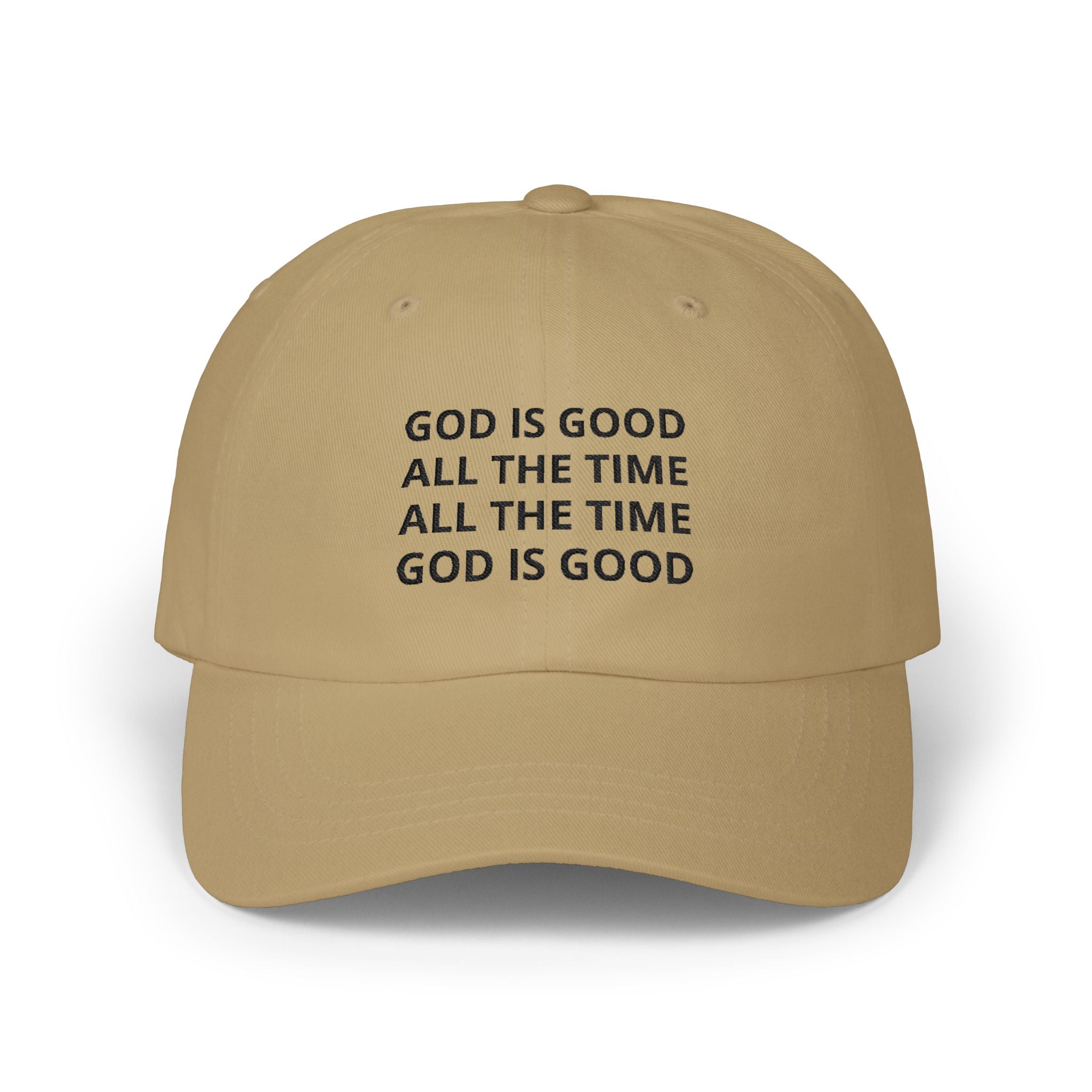 Embroidered ‘God Is Good All The Time’ Dad Cap — Psalm 100:5 Baseball Hat
