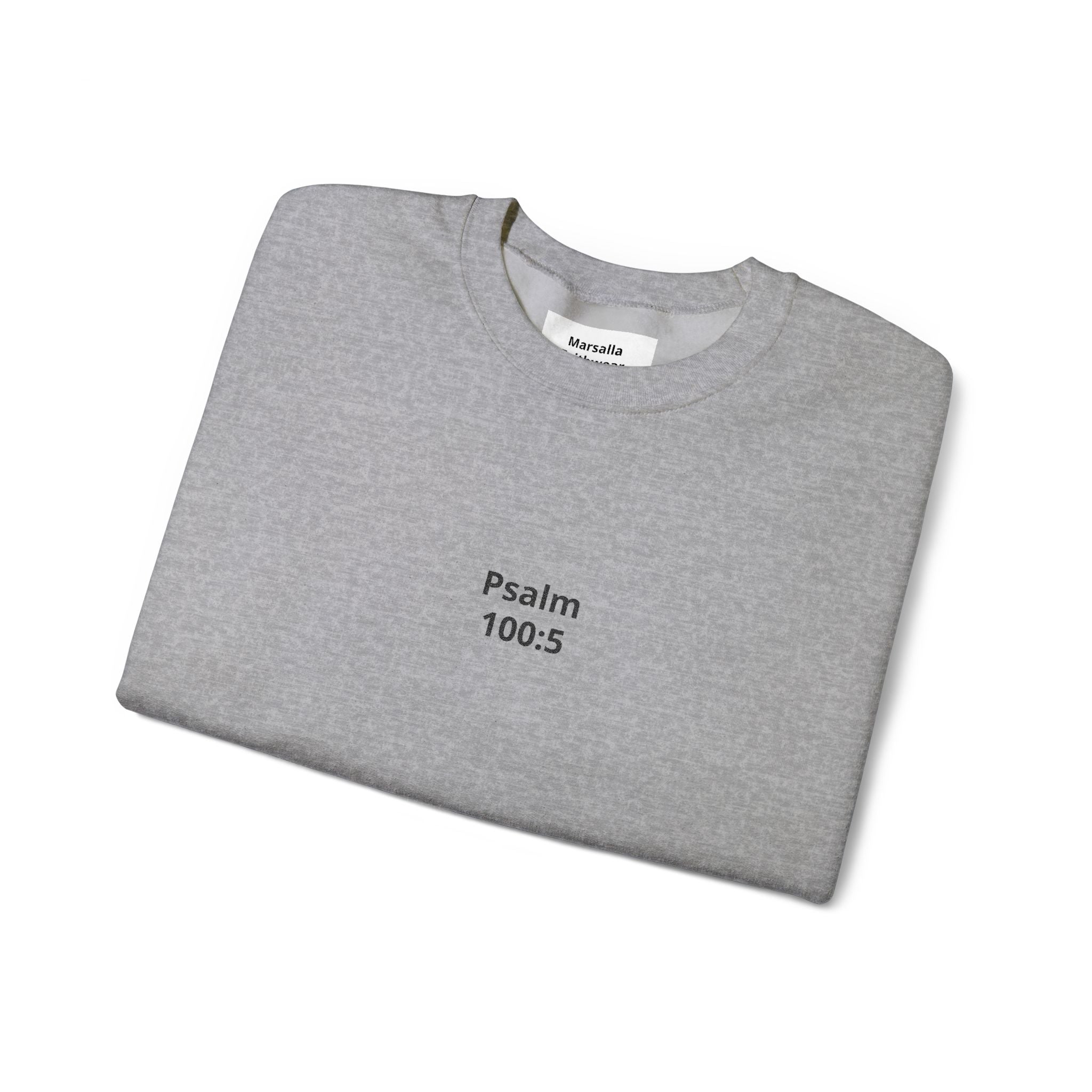 Psalm 100:5 Minimalist Crewneck Sweatshirt — Christian Scripture Sweatshirt