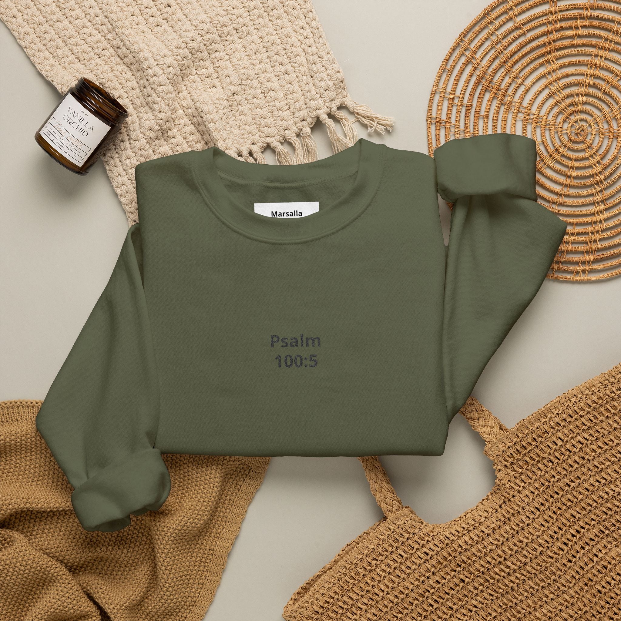 Psalm 100:5 Minimalist Crewneck Sweatshirt — Christian Scripture Sweatshirt