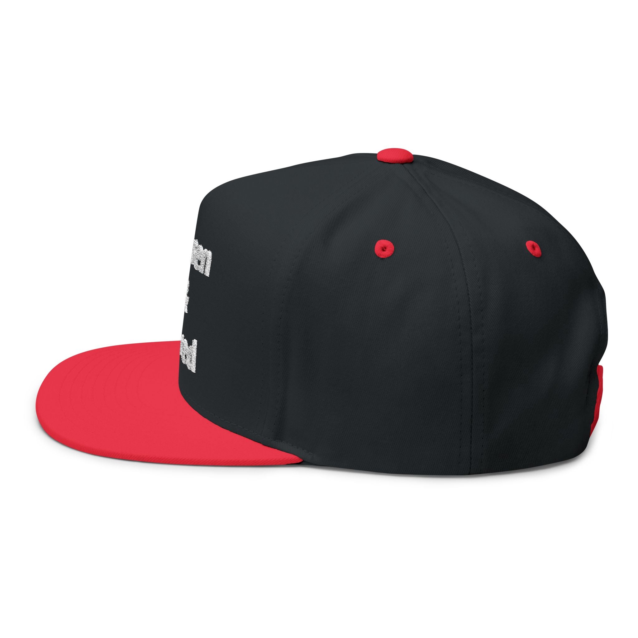 Chosen & Loved Embroidered Flat Bill Cap — White Snapback Hat