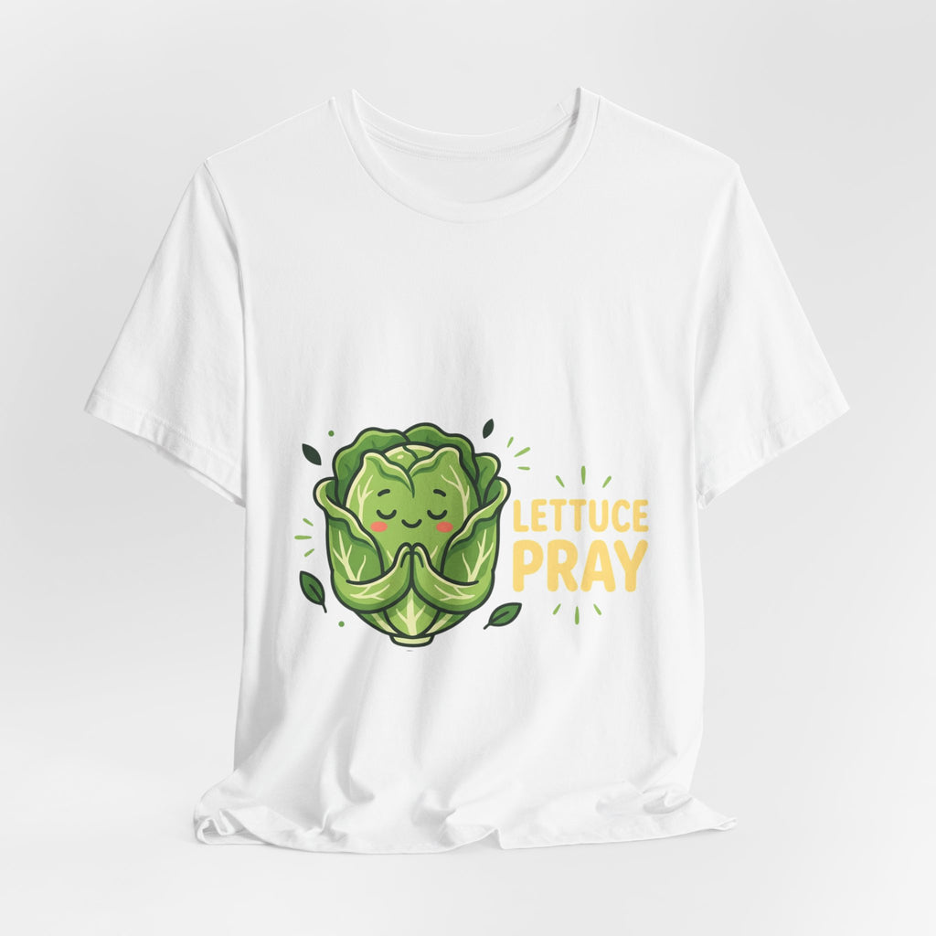 Lettuce Pray T-Shirt — Cute Praying Lettuce Graphic Tee