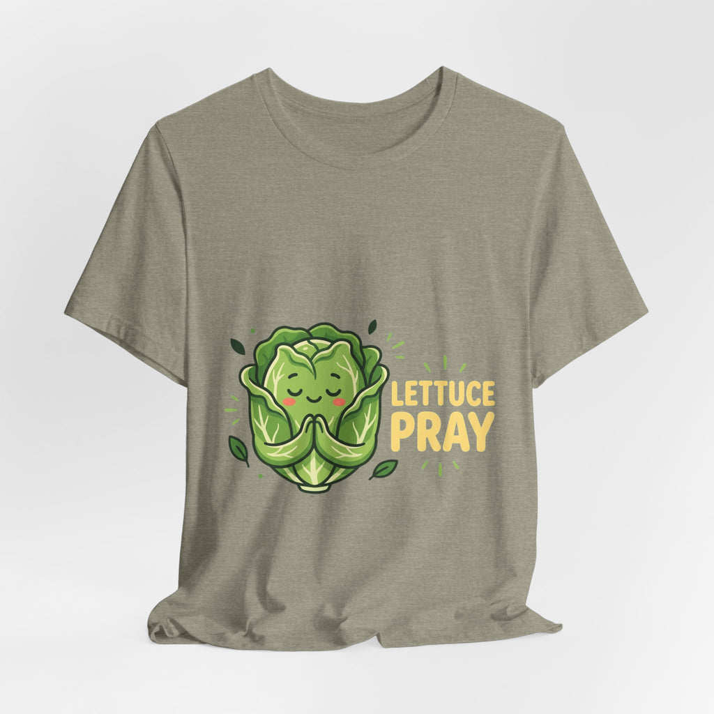 Lettuce Pray T-Shirt — Cute Praying Lettuce Graphic Tee