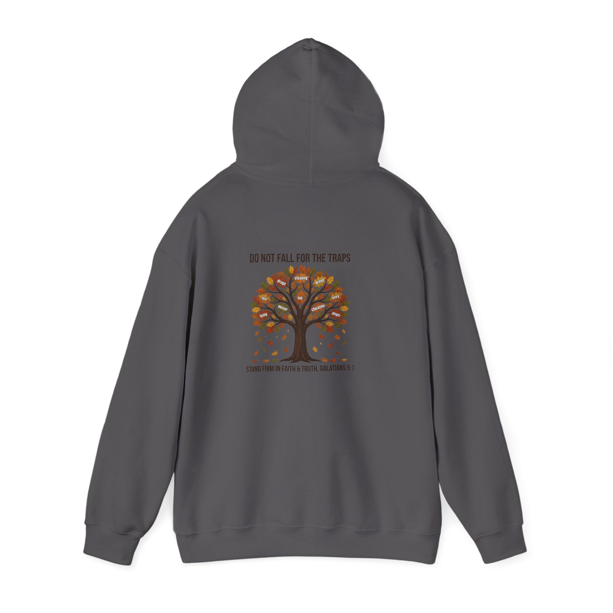 Autumn Oak Tree Hoodie — "Do Not Be Deceived" Fall Faith Sweatshirt
