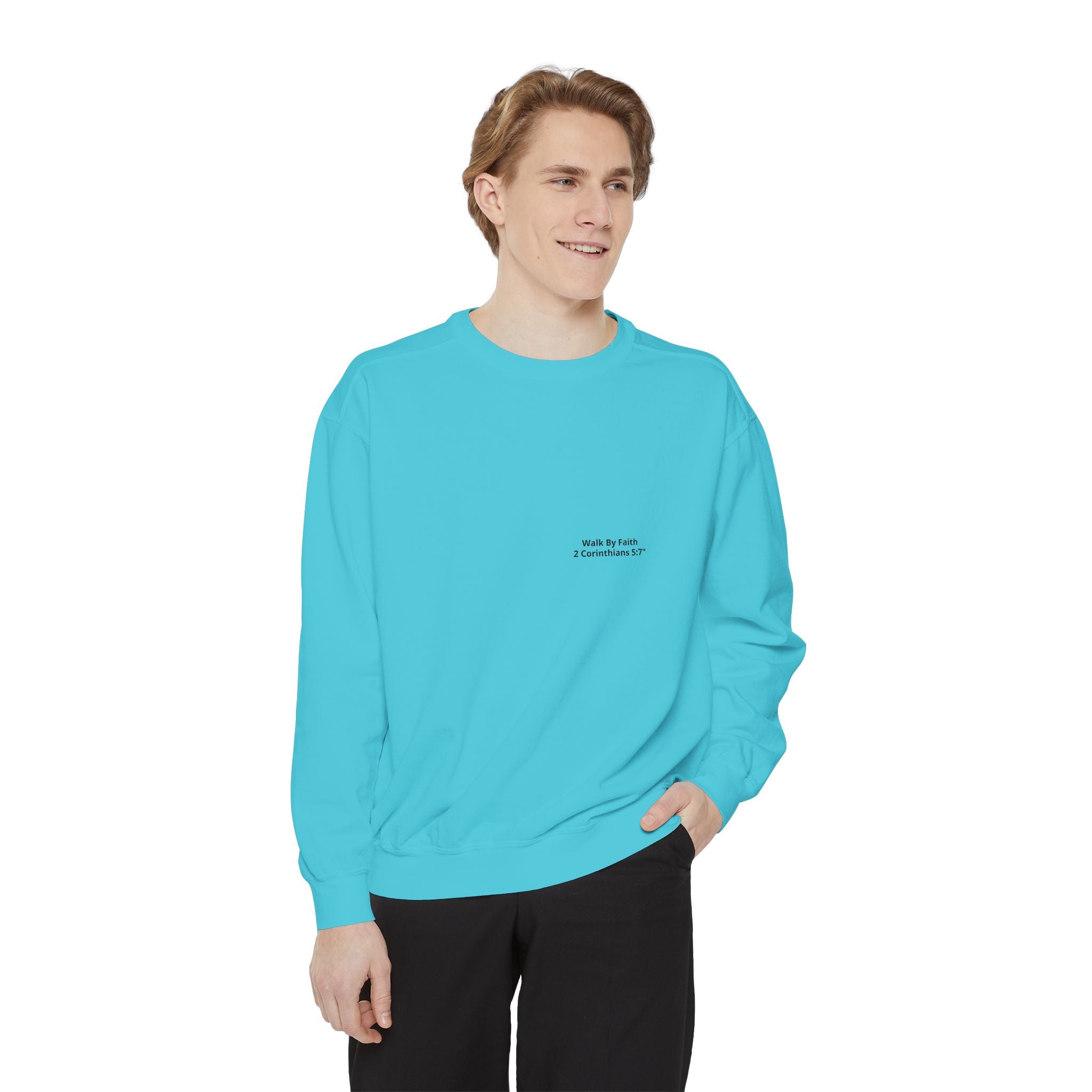 Walk in Faith Sweatshirt — Christian Cross Inspirational Crewneck