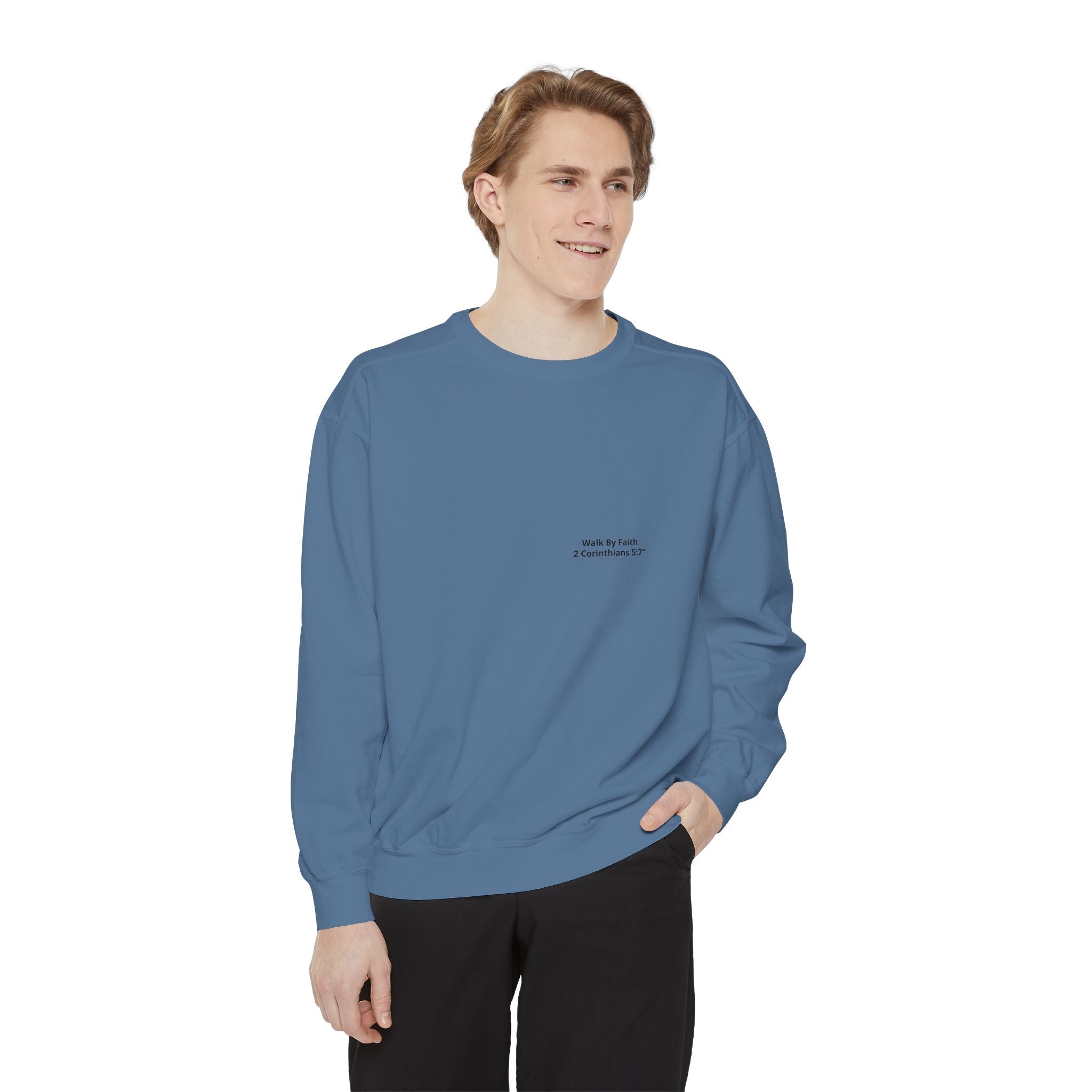 Walk in Faith Sweatshirt — Christian Cross Inspirational Crewneck