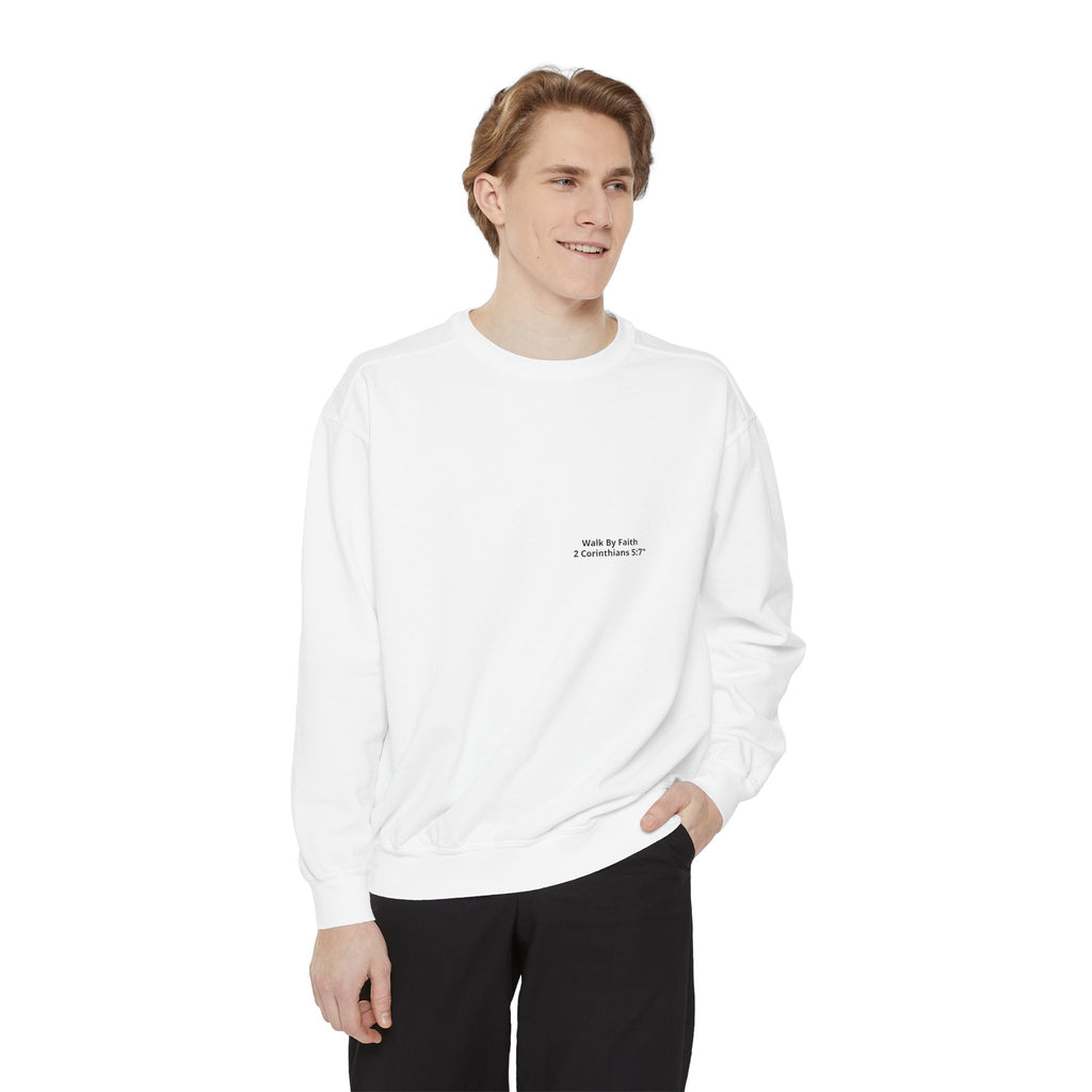 Walk in Faith Sweatshirt — Christian Cross Inspirational Crewneck