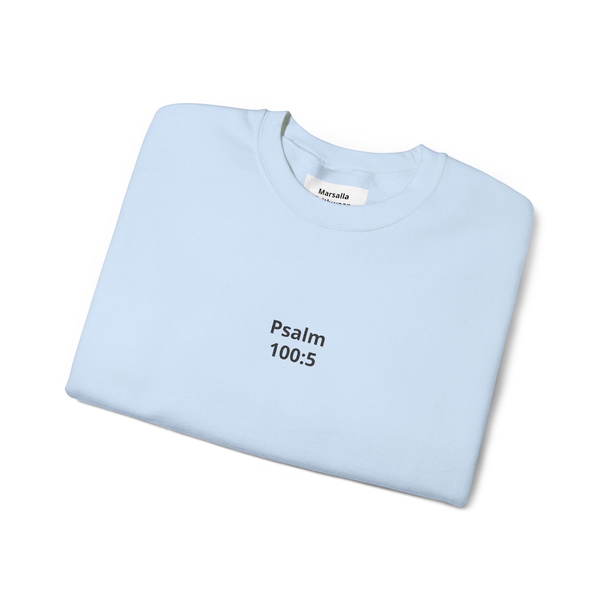 Psalm 100:5 Minimalist Crewneck Sweatshirt — Christian Scripture Sweatshirt
