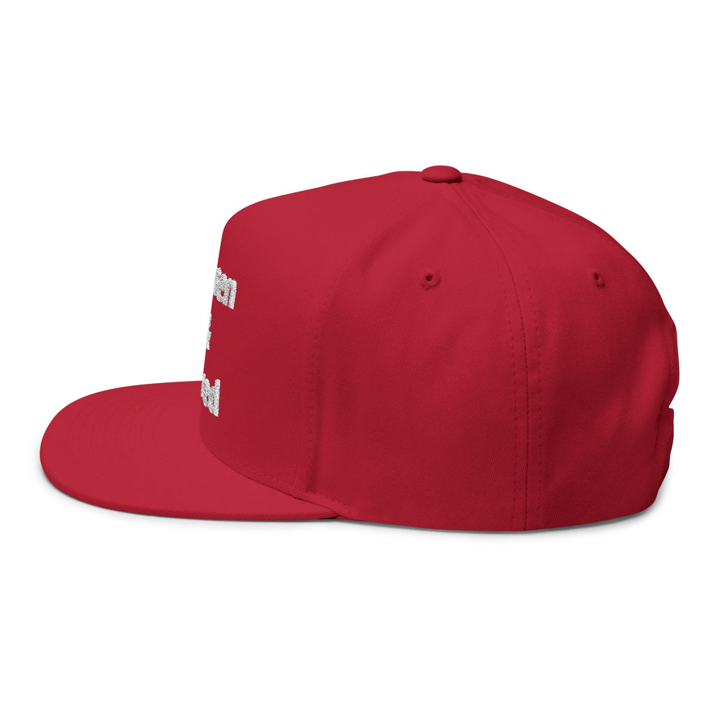 Chosen & Loved Embroidered Flat Bill Cap — White Snapback Hat