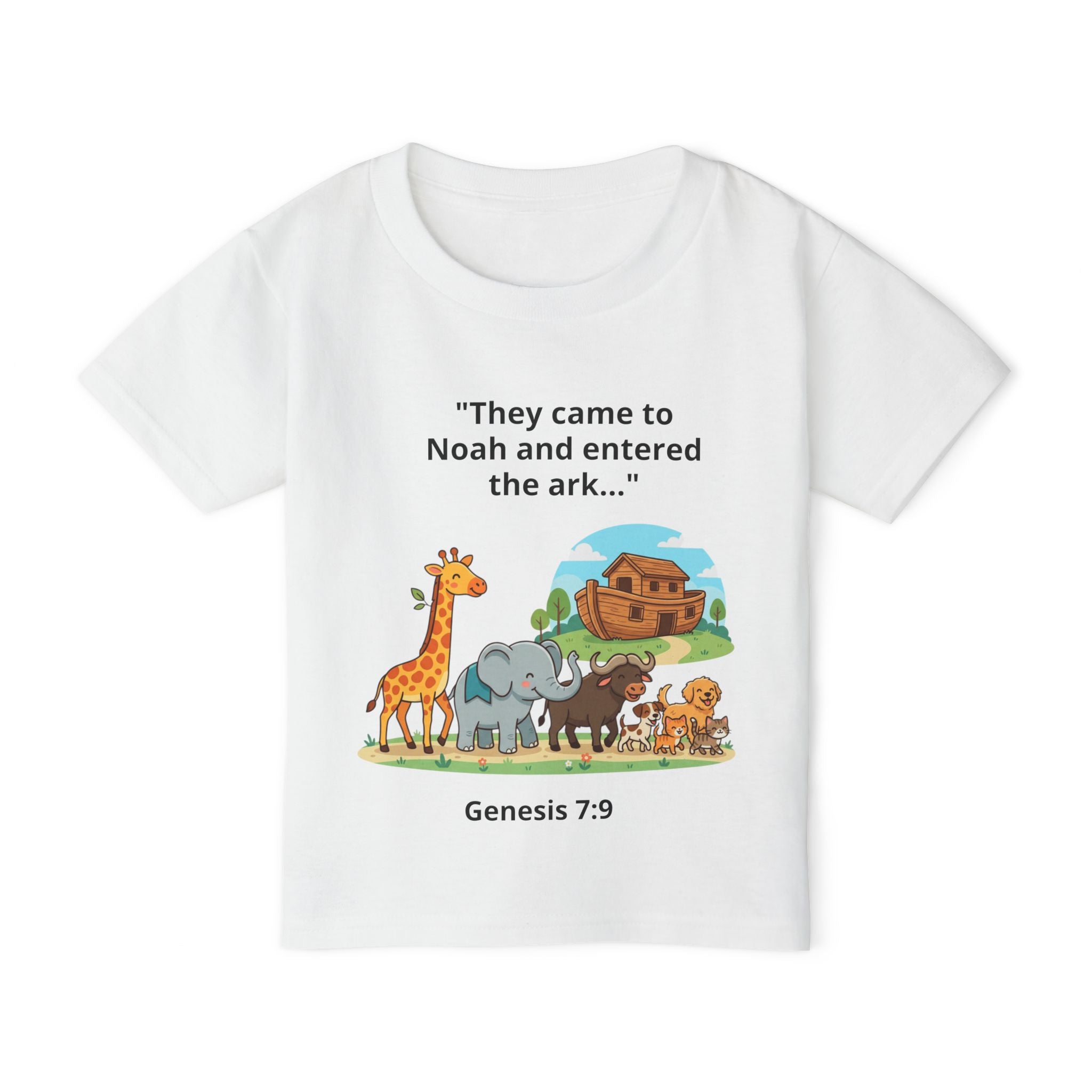 Noah’s Ark Toddler T-Shirt – "They came to Noah and entered the ark..." (Genesis 7:9)