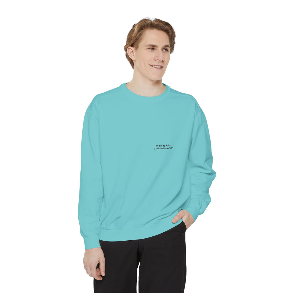 Walk in Faith Sweatshirt — Christian Cross Inspirational Crewneck