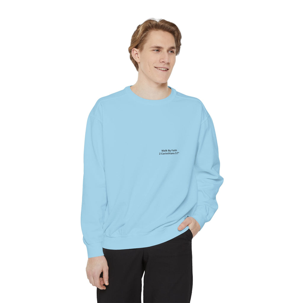 Walk in Faith Sweatshirt — Christian Cross Inspirational Crewneck