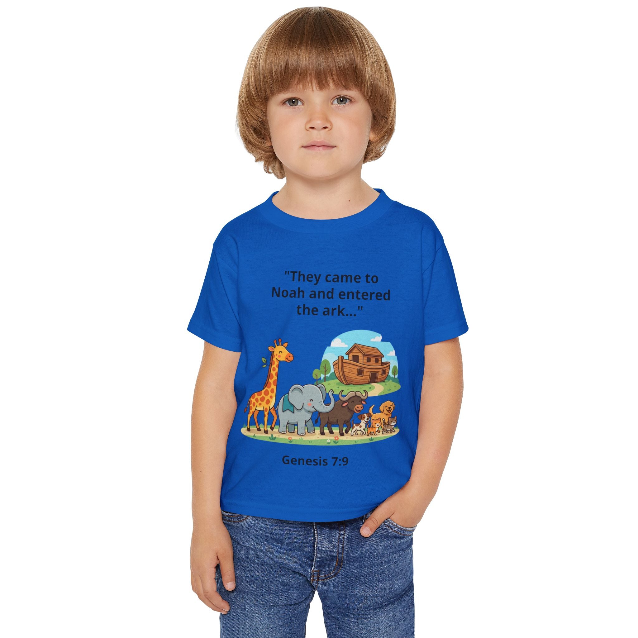 Noah’s Ark Toddler T-Shirt – "They came to Noah and entered the ark..." (Genesis 7:9)