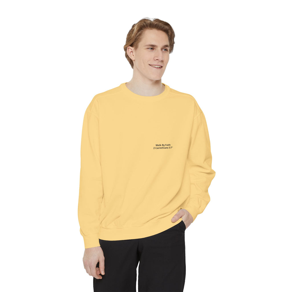 Walk in Faith Sweatshirt — Christian Cross Inspirational Crewneck