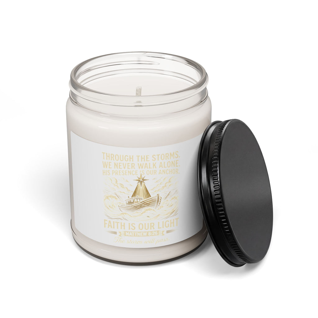 Faith-Inspired Soy Candle — "Faith Is Our Light" 9oz