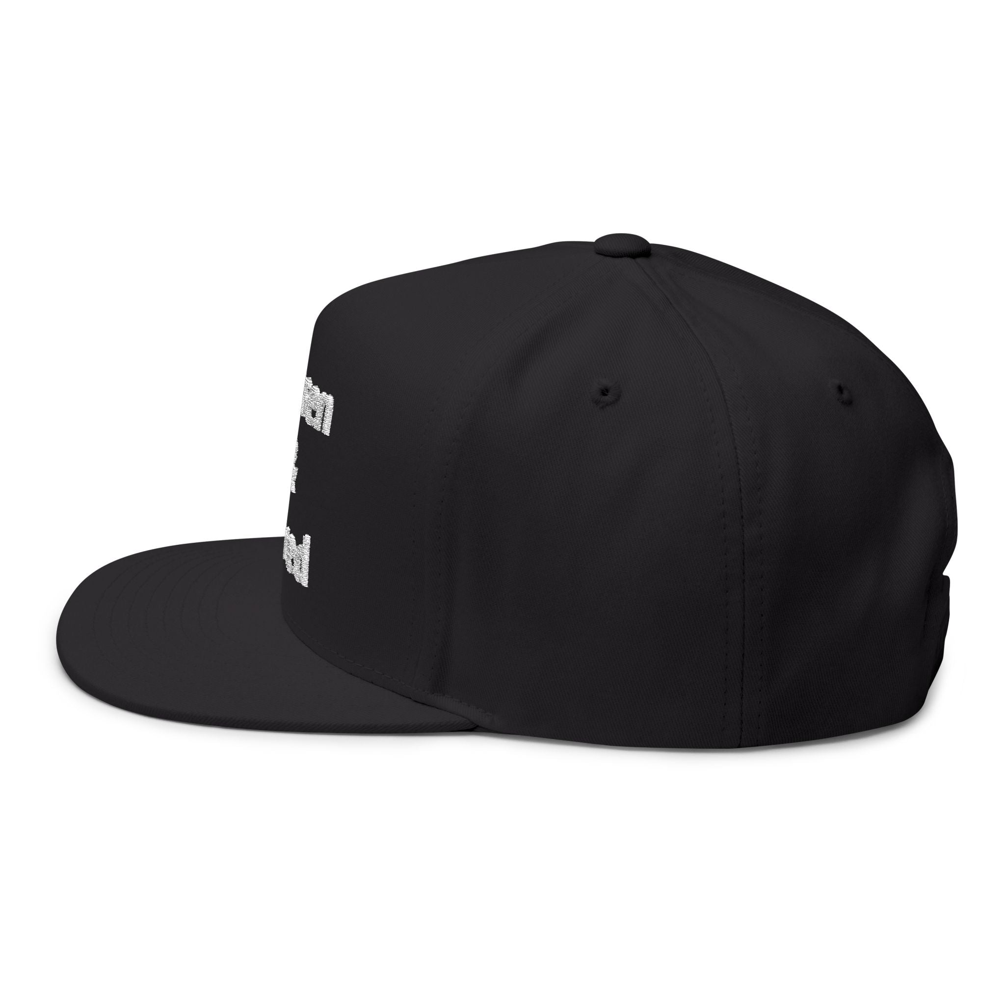 Chosen & Loved Embroidered Flat Bill Cap — White Snapback Hat