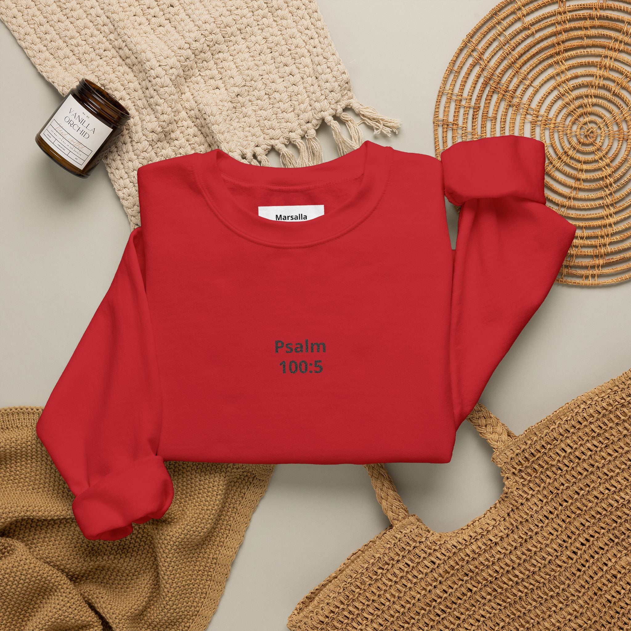 Psalm 100:5 Minimalist Crewneck Sweatshirt — Christian Scripture Sweatshirt