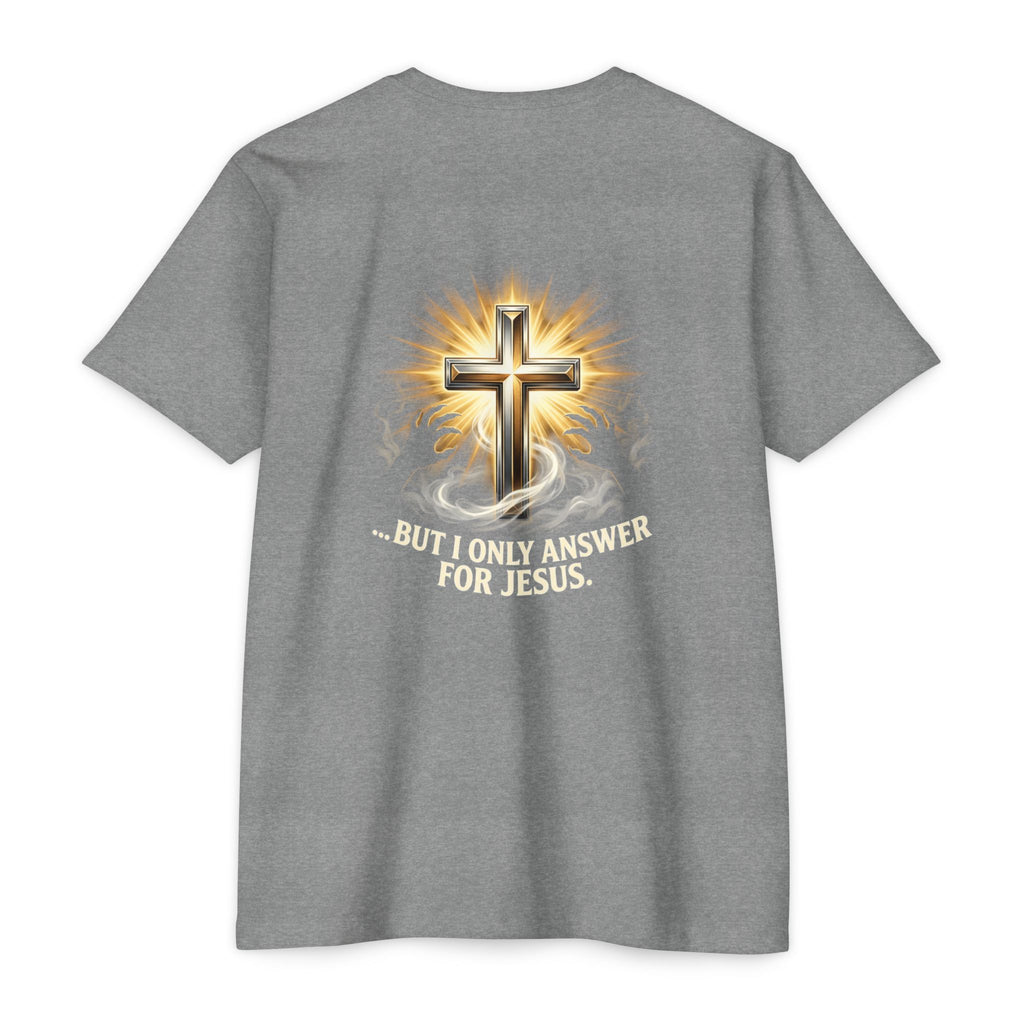 Christian Cross T-Shirt — "The Devil Can Knock All Day... But I Only Answer For Jesus"