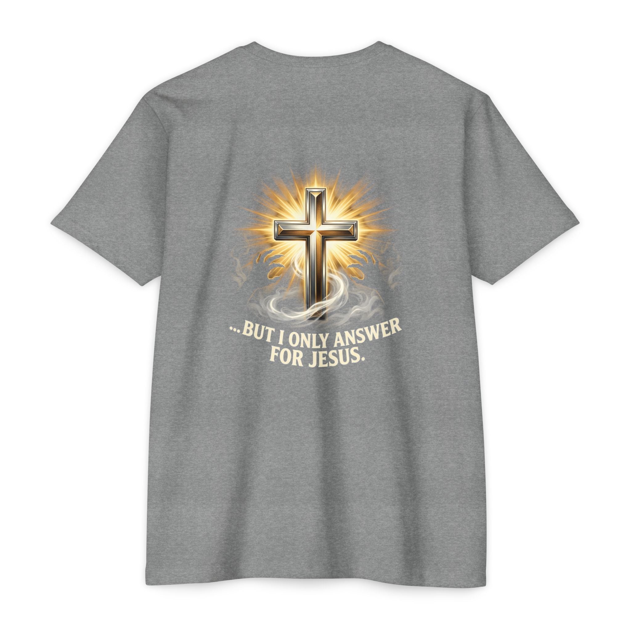Christian Cross T-Shirt — "The Devil Can Knock All Day... But I Only Answer For Jesus"