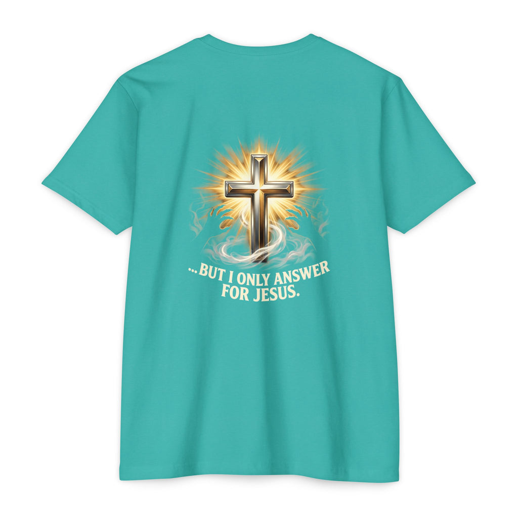 Christian Cross T-Shirt — "The Devil Can Knock All Day... But I Only Answer For Jesus"