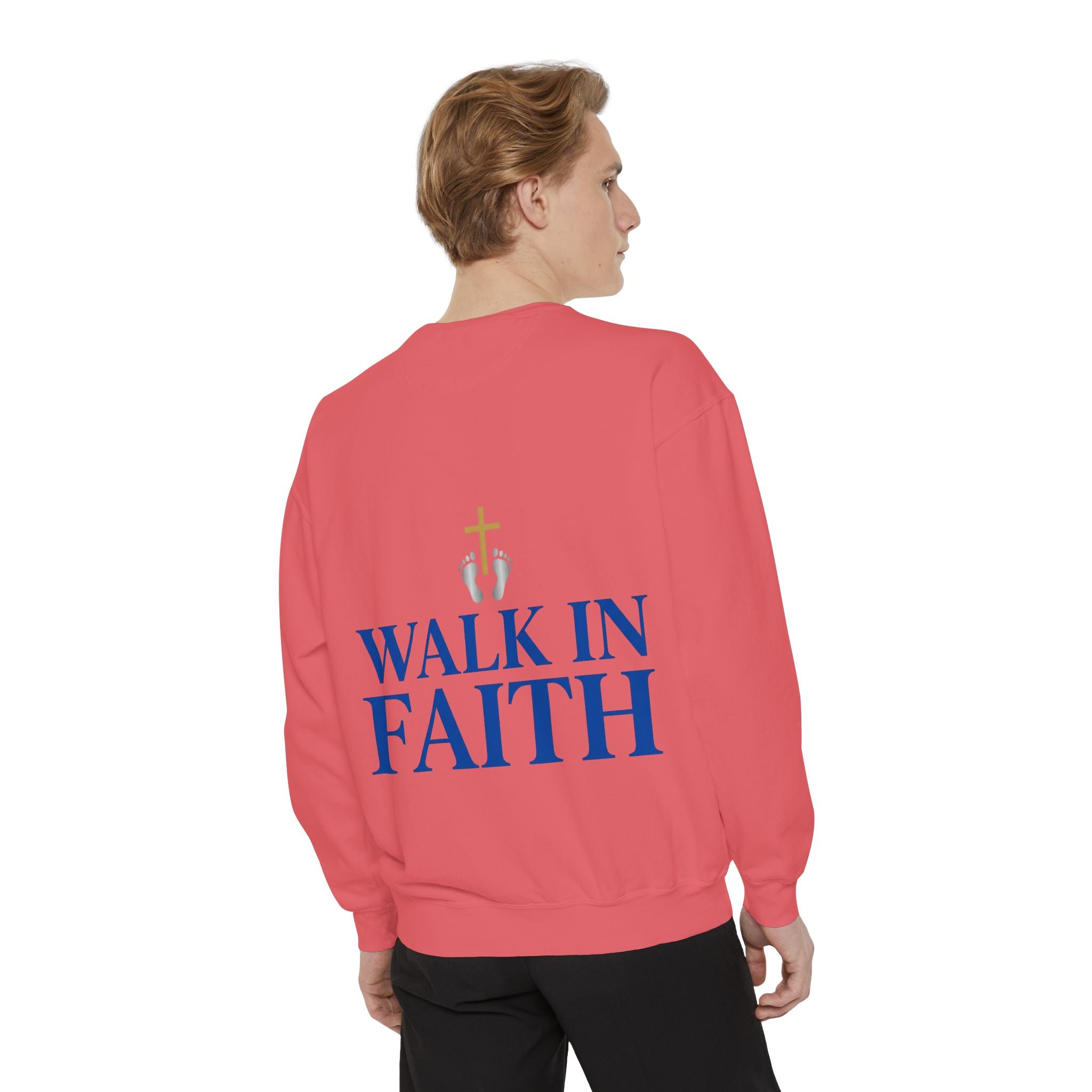 Walk in Faith Sweatshirt — Christian Cross Inspirational Crewneck
