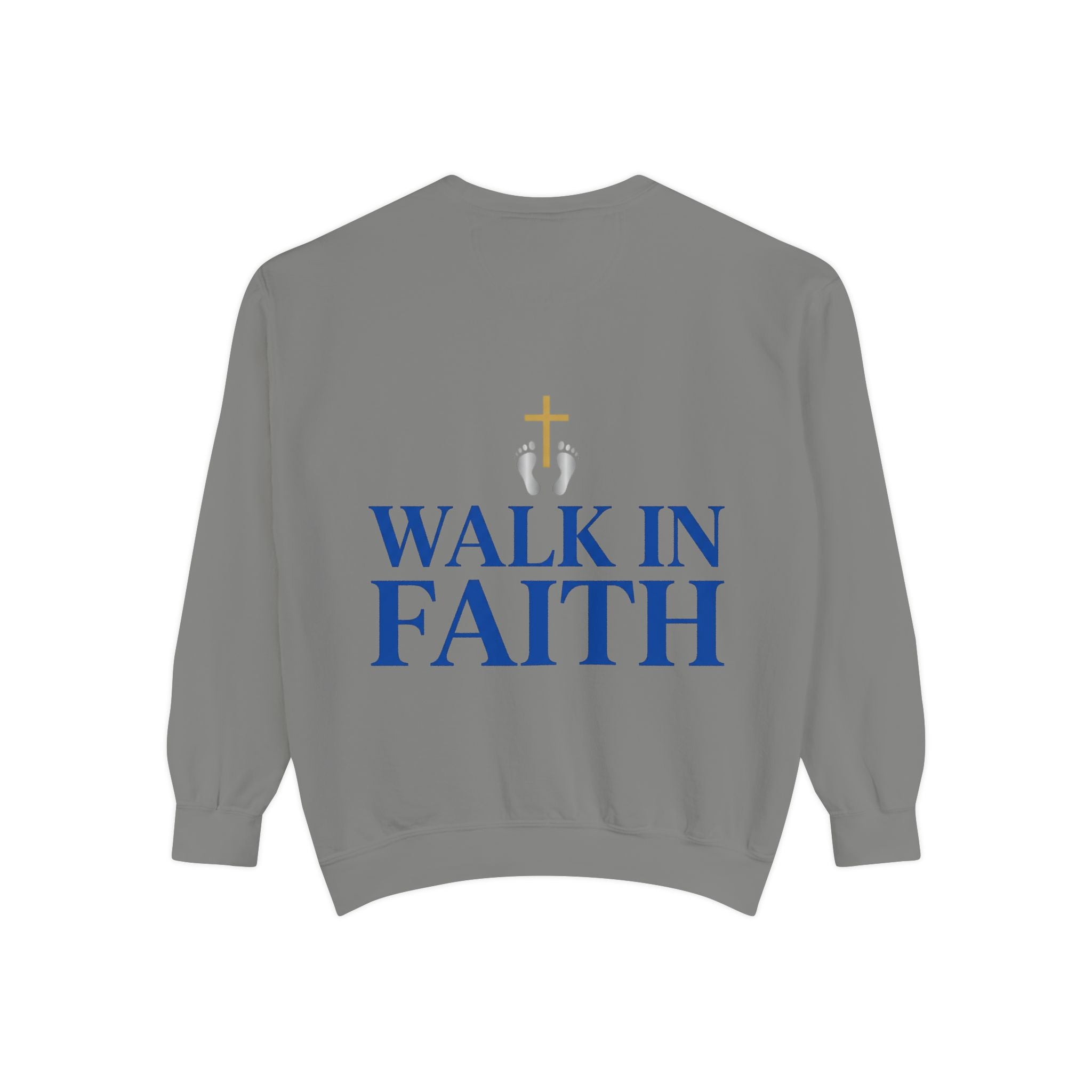Walk in Faith Sweatshirt — Christian Cross Inspirational Crewneck
