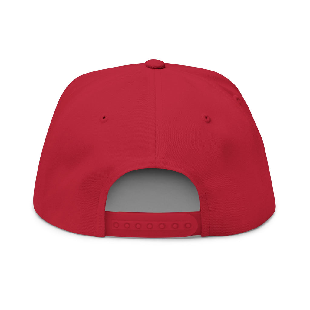 Chosen & Loved Embroidered Flat Bill Cap — White Snapback Hat