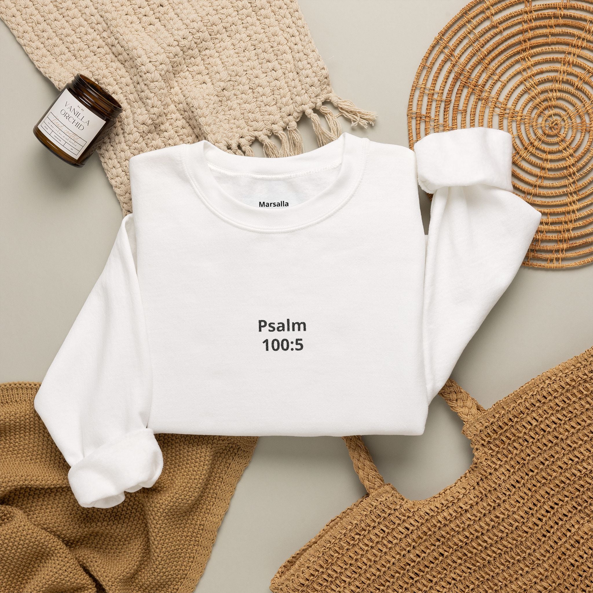 Psalm 100:5 Minimalist Crewneck Sweatshirt — Christian Scripture Sweatshirt