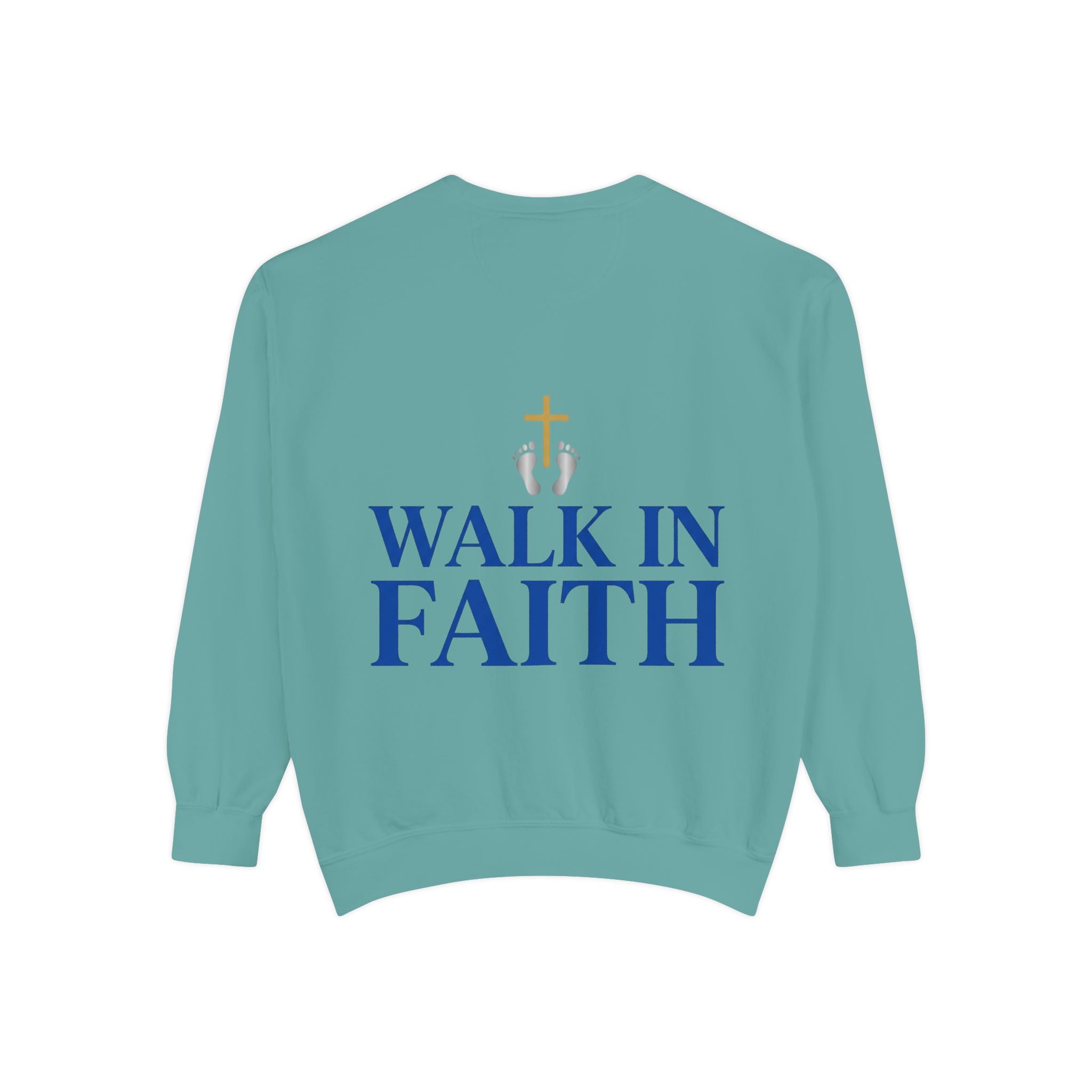 Walk in Faith Sweatshirt — Christian Cross Inspirational Crewneck