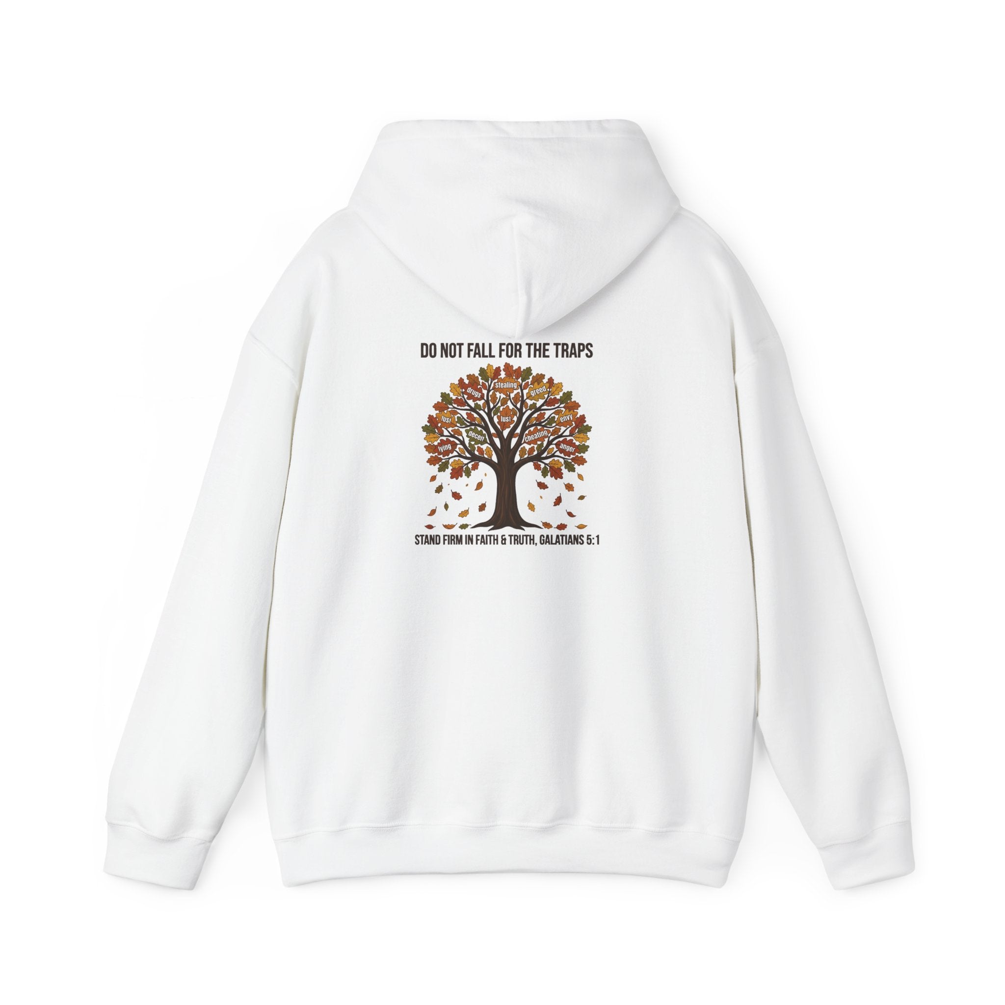 Autumn Oak Tree Hoodie — "Do Not Be Deceived" Fall Faith Sweatshirt