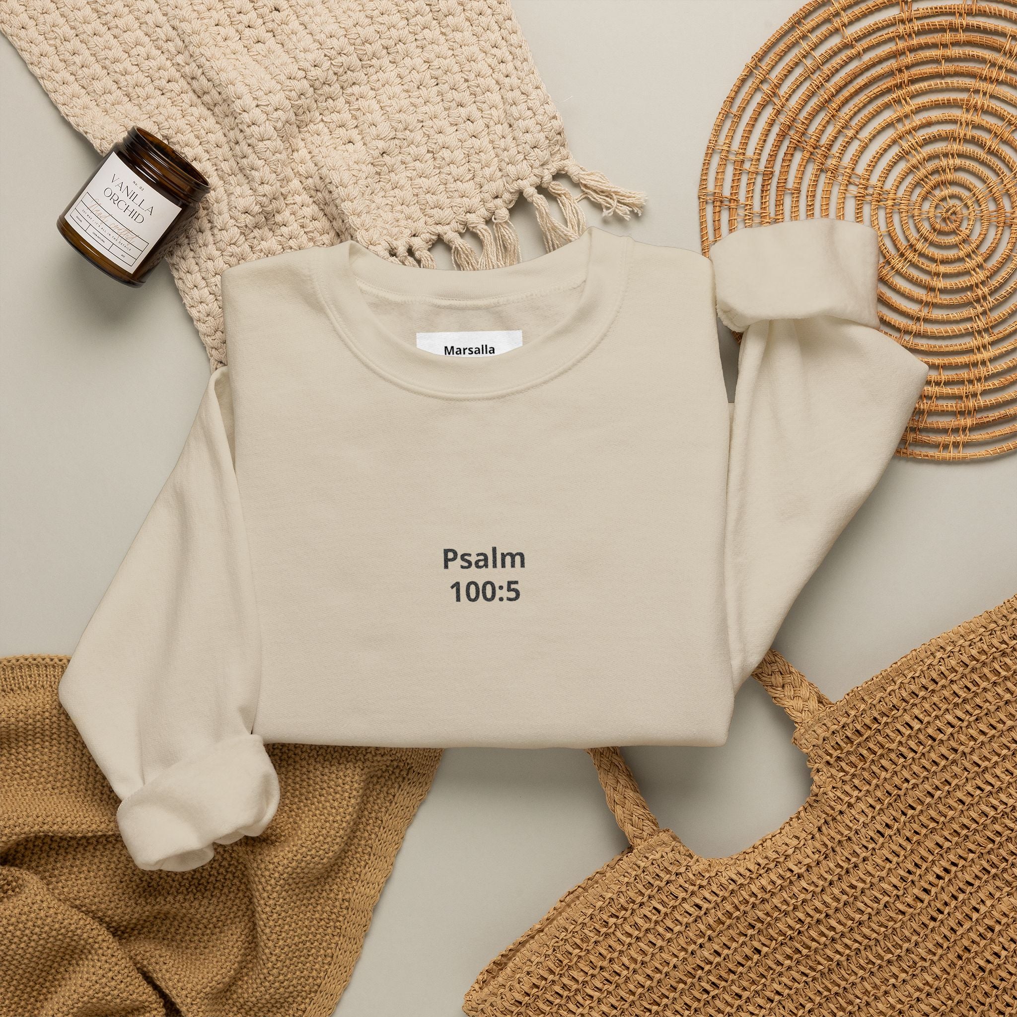 Psalm 100:5 Minimalist Crewneck Sweatshirt — Christian Scripture Sweatshirt