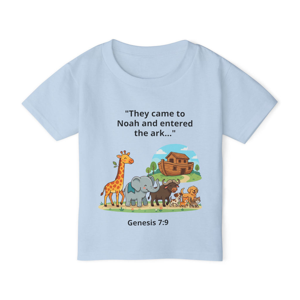 Noah’s Ark Toddler T-Shirt – "They came to Noah and entered the ark..." (Genesis 7:9)