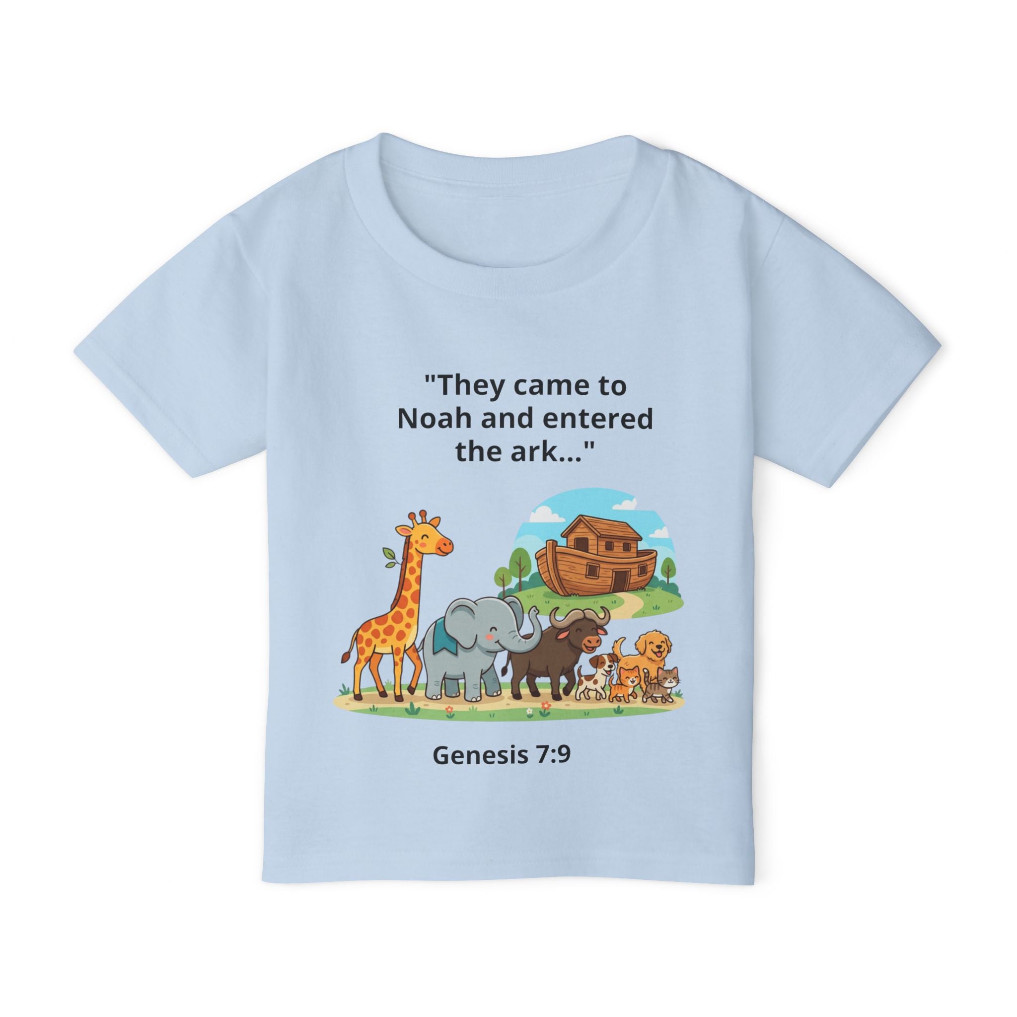 Noah’s Ark Toddler T-Shirt – "They came to Noah and entered the ark..." (Genesis 7:9)