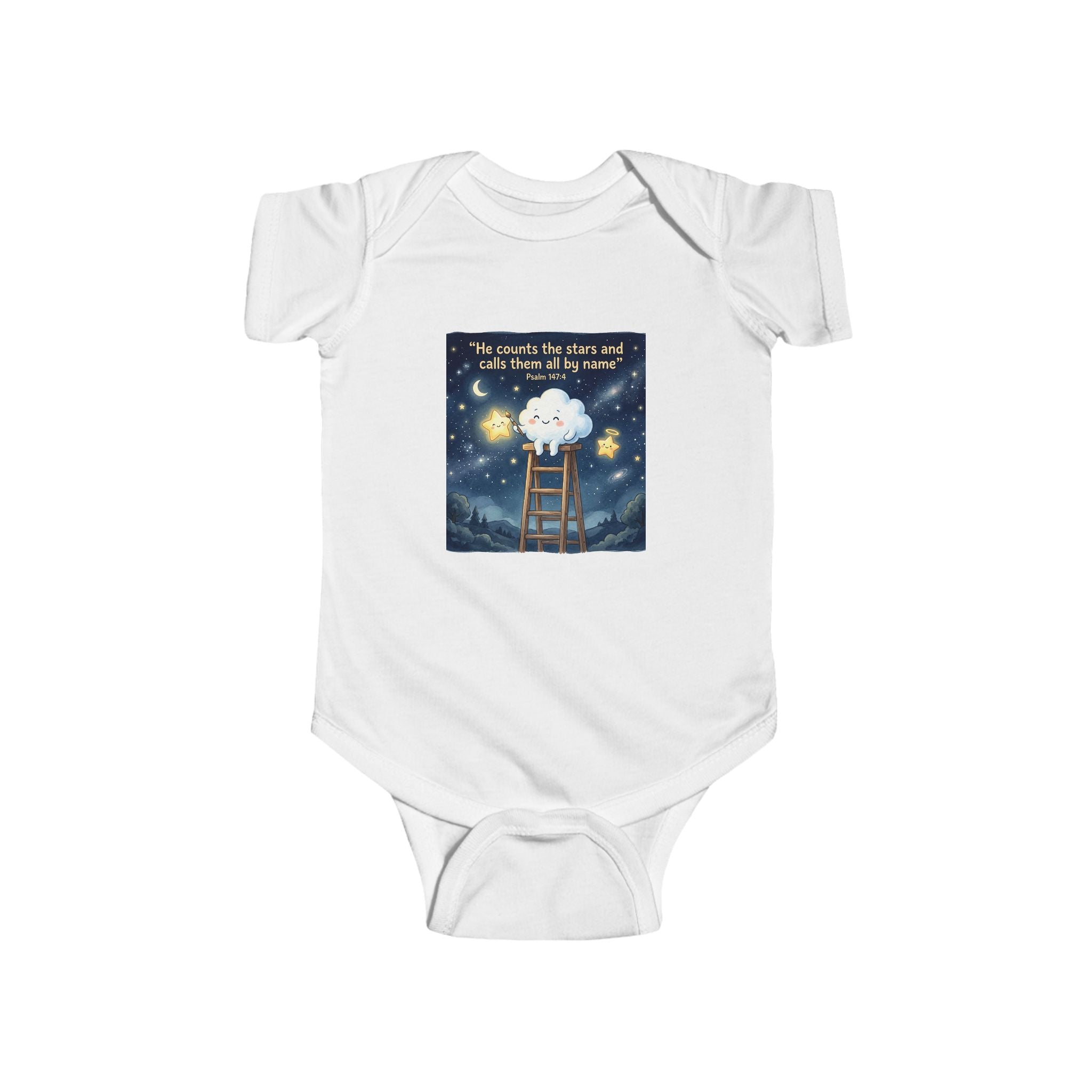 Baby Bodysuit - "It's Okay to Be a Little Cloud" Dreamy Night Sky Infant Onesie