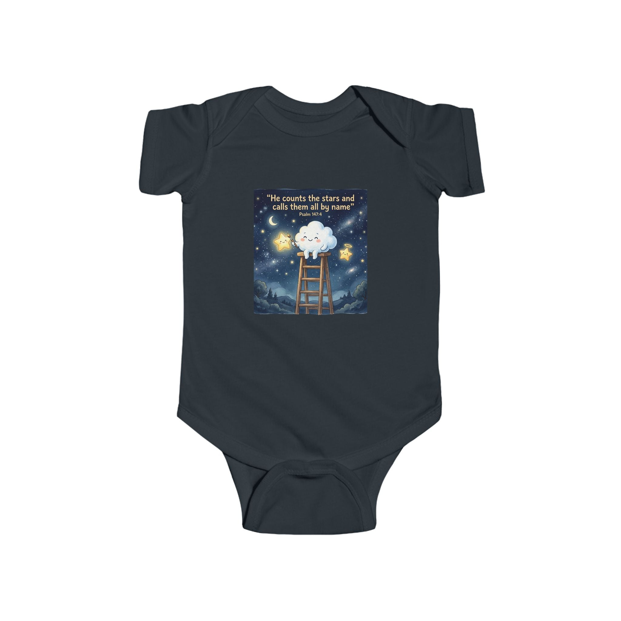 Baby Bodysuit - "It's Okay to Be a Little Cloud" Dreamy Night Sky Infant Onesie