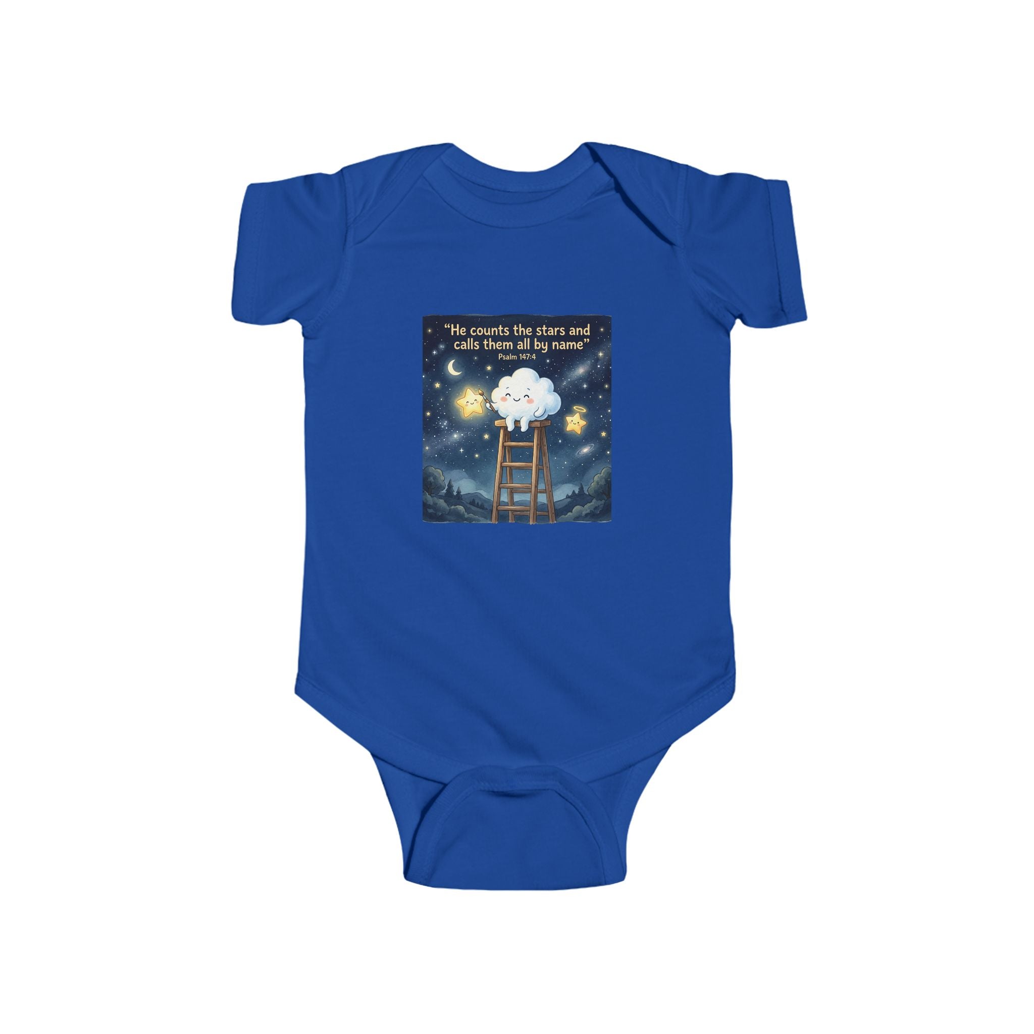 Baby Bodysuit - "It's Okay to Be a Little Cloud" Dreamy Night Sky Infant Onesie