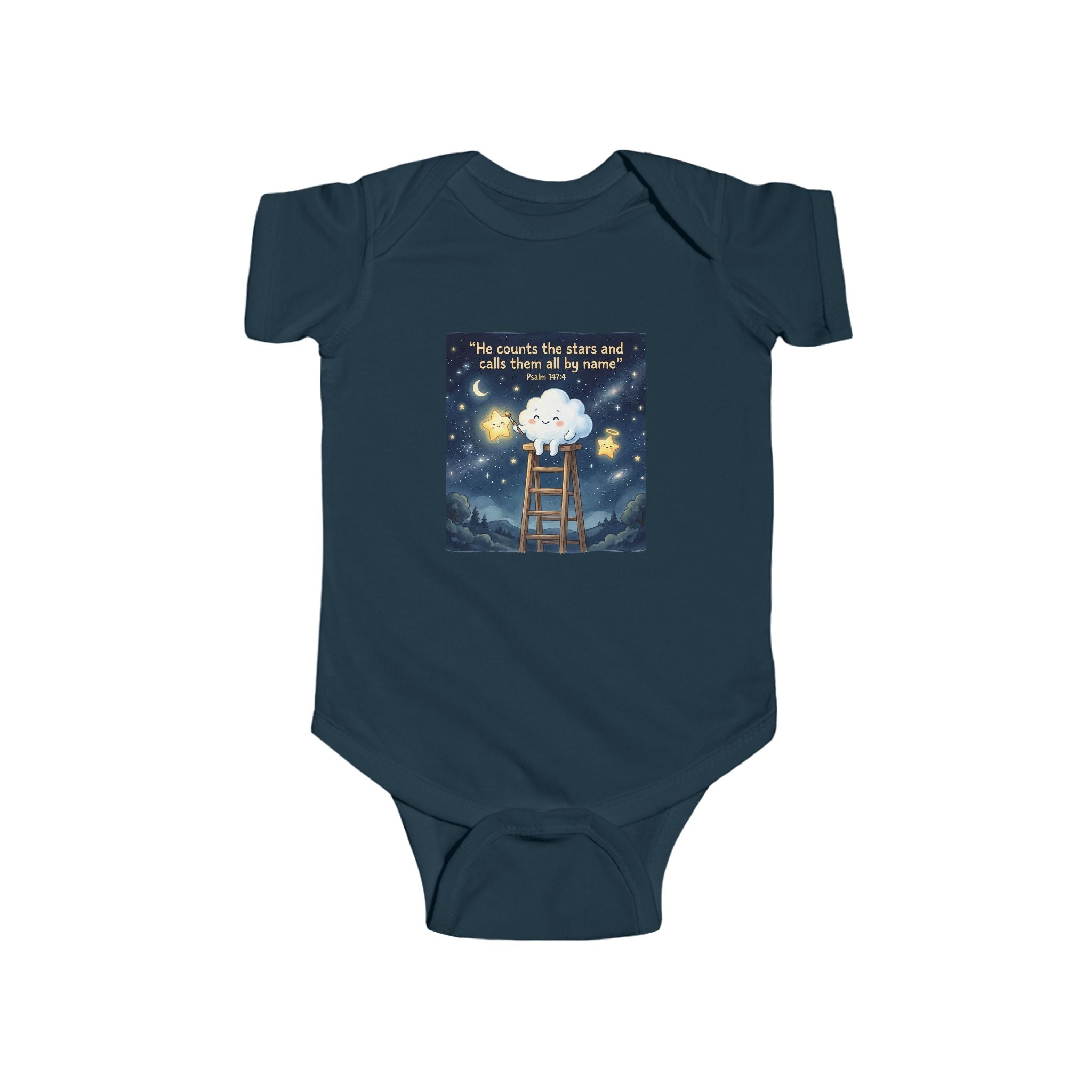 Baby Bodysuit - "It's Okay to Be a Little Cloud" Dreamy Night Sky Infant Onesie