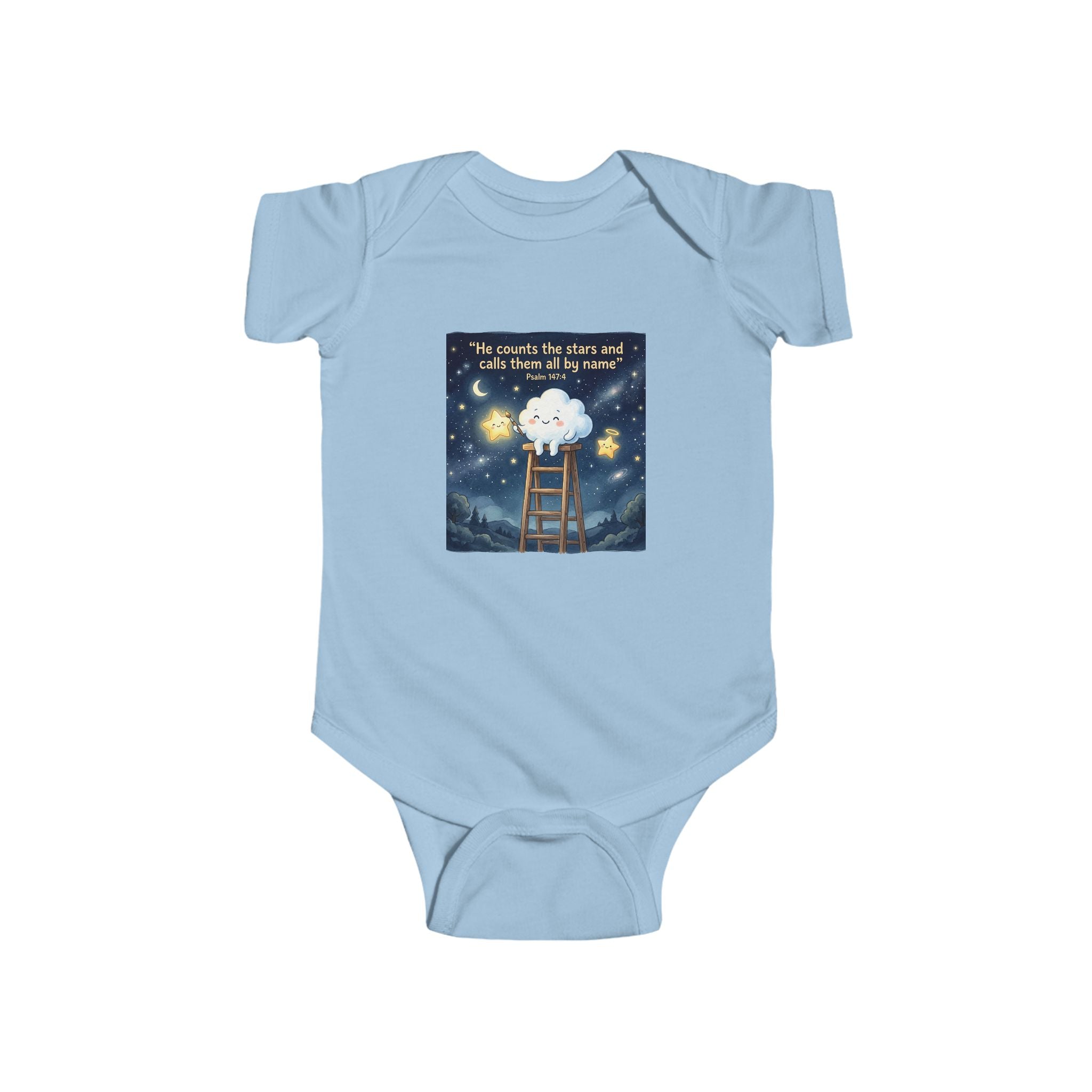 Baby Bodysuit - "It's Okay to Be a Little Cloud" Dreamy Night Sky Infant Onesie