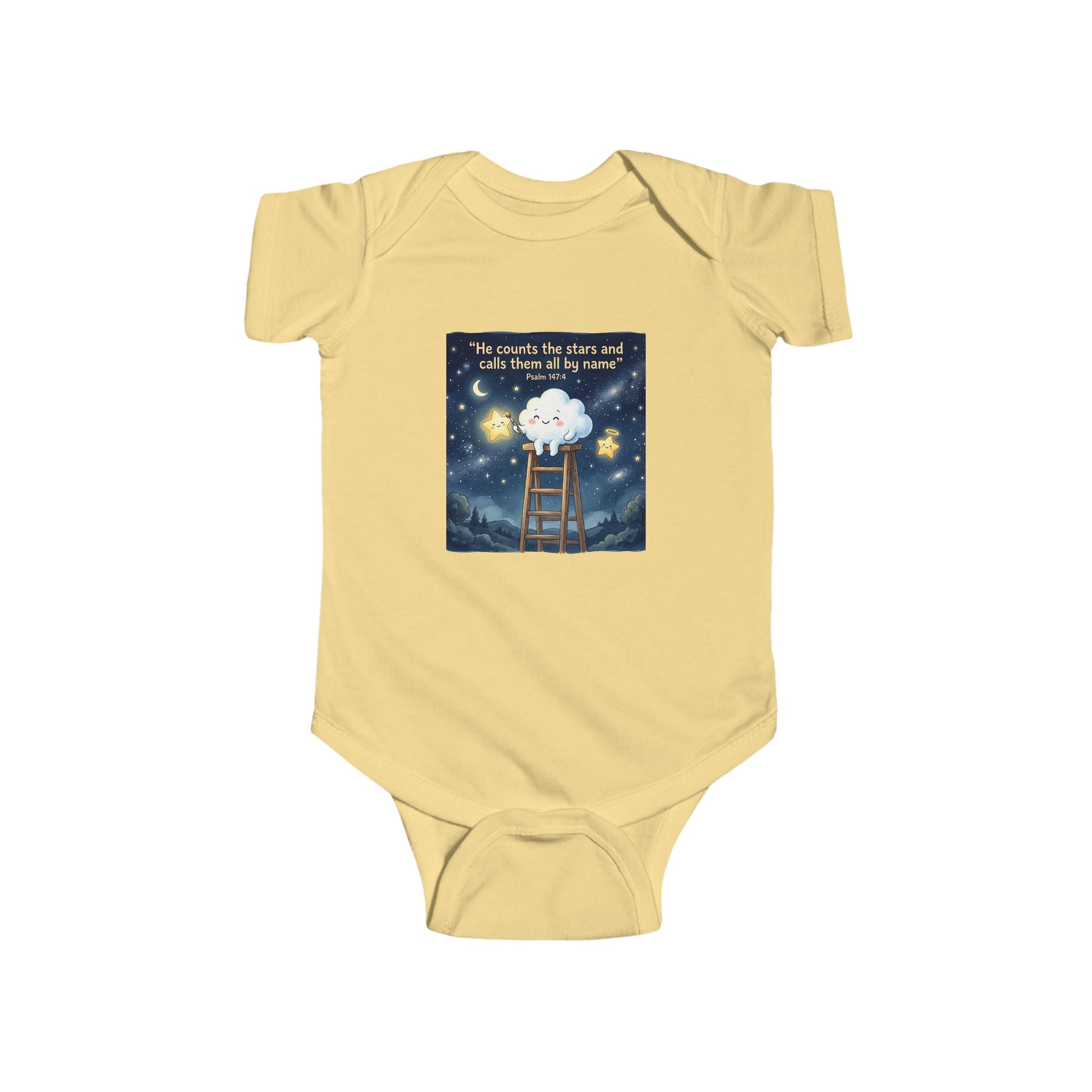 Baby Bodysuit - "It's Okay to Be a Little Cloud" Dreamy Night Sky Infant Onesie